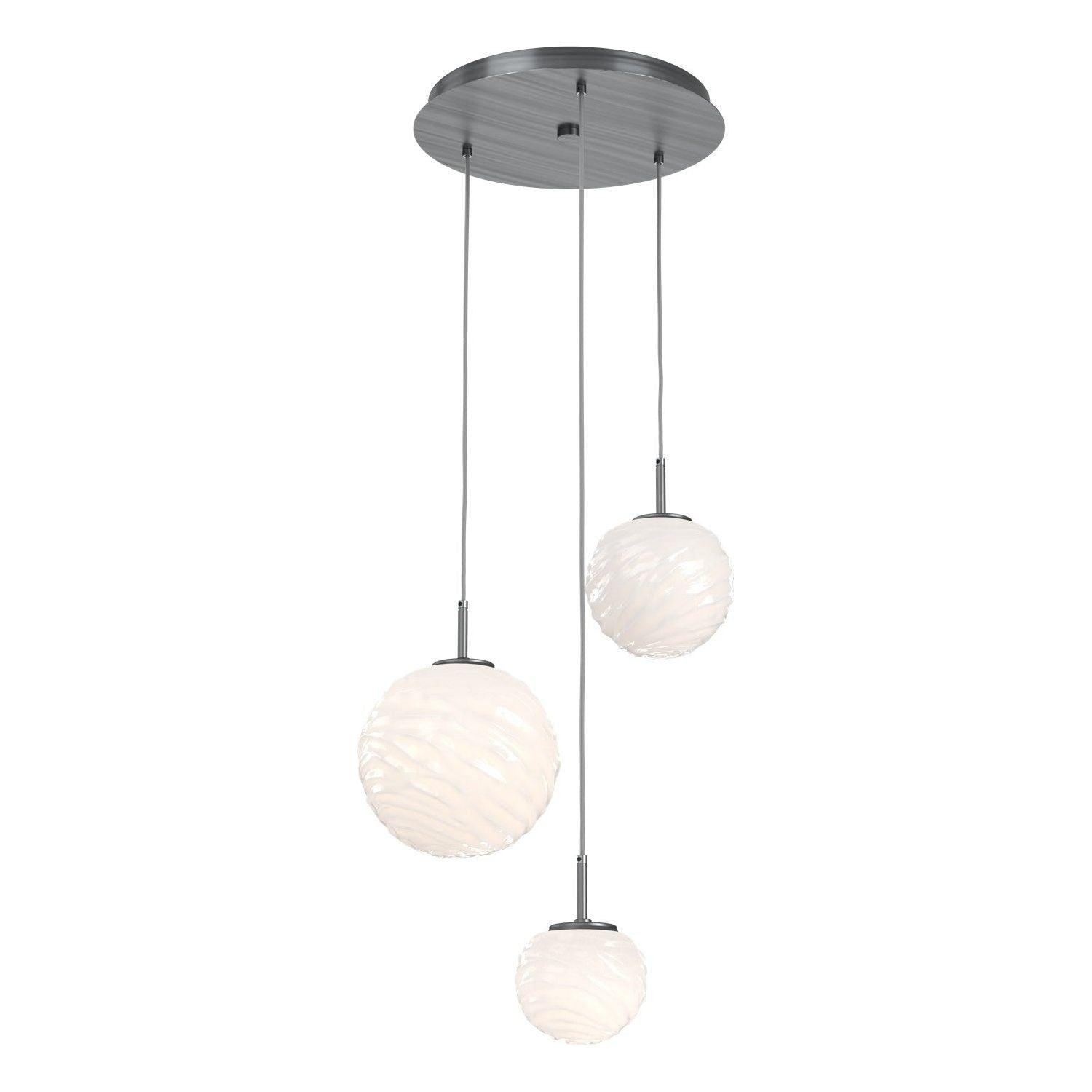 Hammerton Studio - Gaia Round LED Multi-Light Pendant - CHB0092-03-GM-WL-C01-L3 - Canada Light Shop