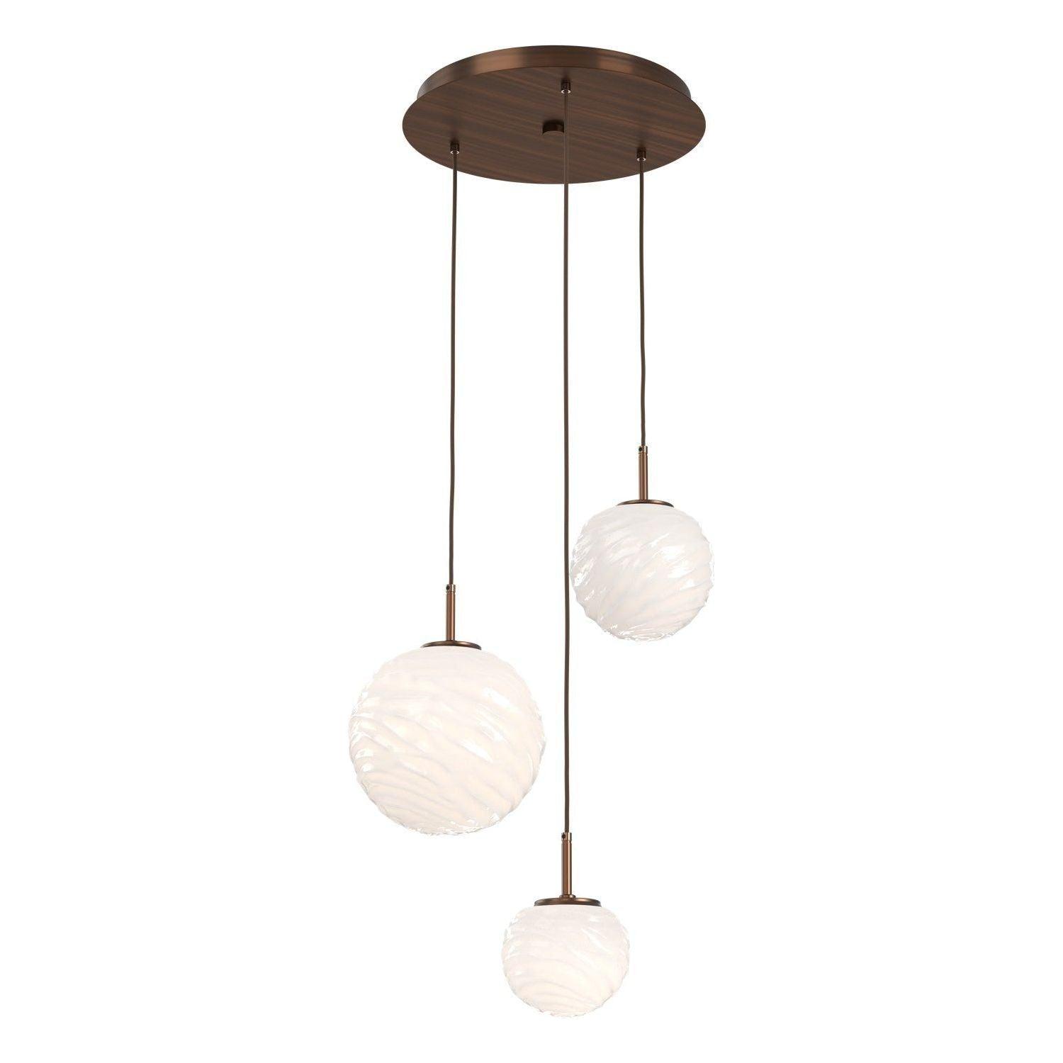 Hammerton Studio - Gaia Round LED Multi-Light Pendant - CHB0092-03-RB-WL-C01-L3 - Canada Light Shop