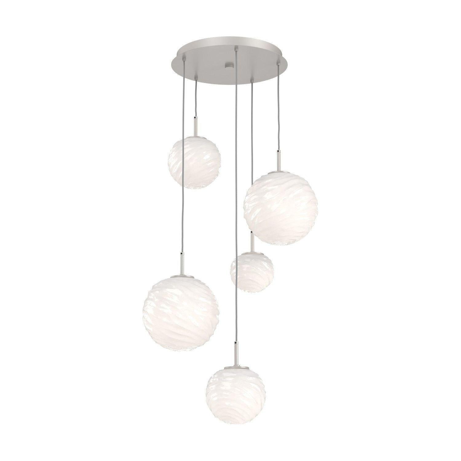 Hammerton Studio - Gaia Round LED Multi-Light Pendant - CHB0092-05-BS-WL-C01-L3 - Canada Light Shop