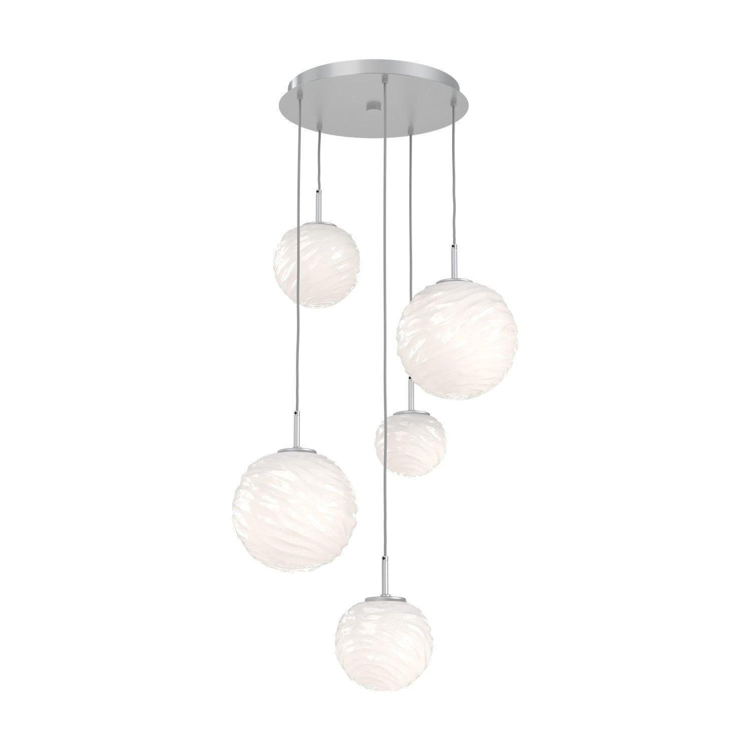 Hammerton Studio - Gaia Round LED Multi-Light Pendant - CHB0092-05-CS-WL-C01-L3 - Canada Light Shop