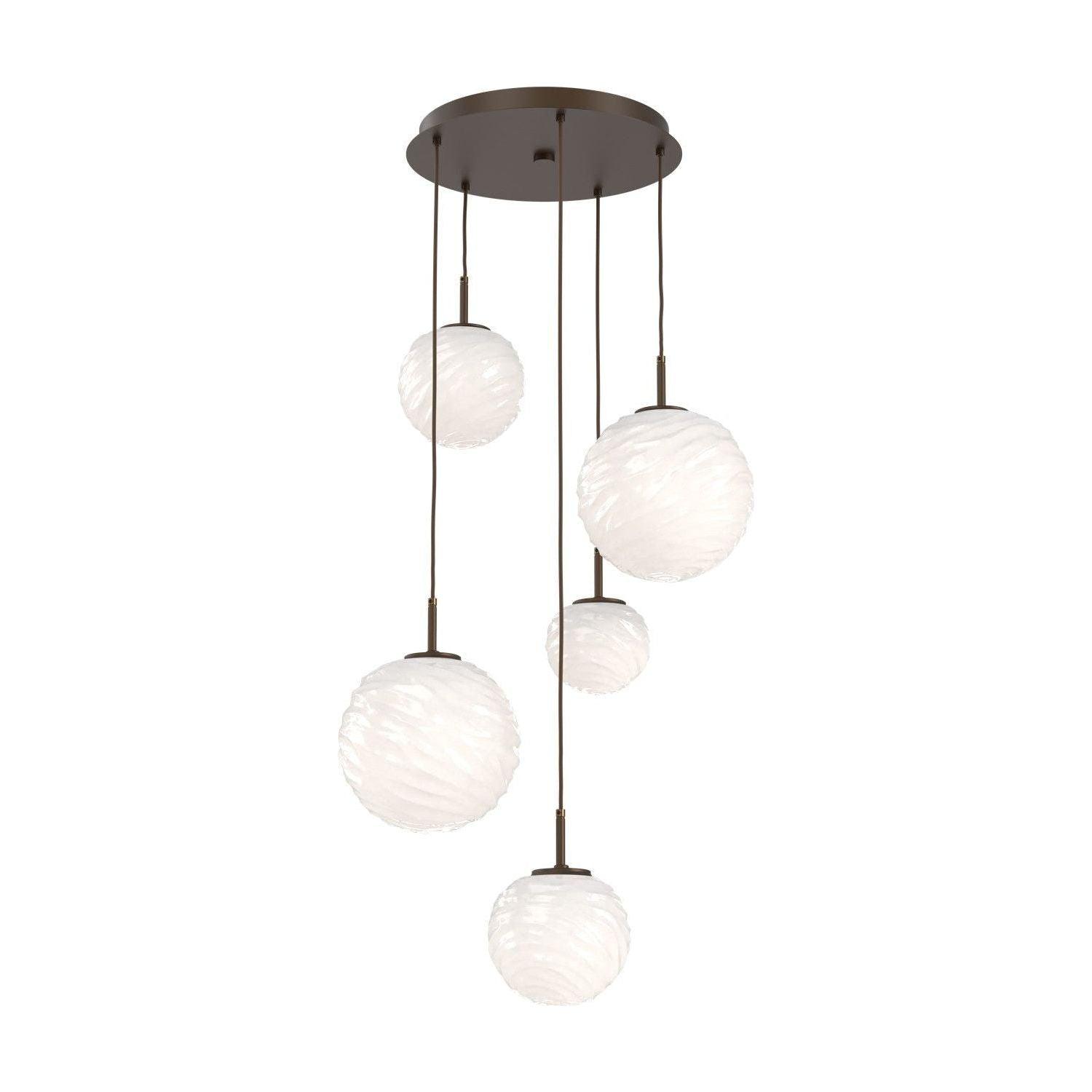 Hammerton Studio - Gaia Round LED Multi-Light Pendant - CHB0092-05-FB-WL-C01-L3 - Canada Light Shop