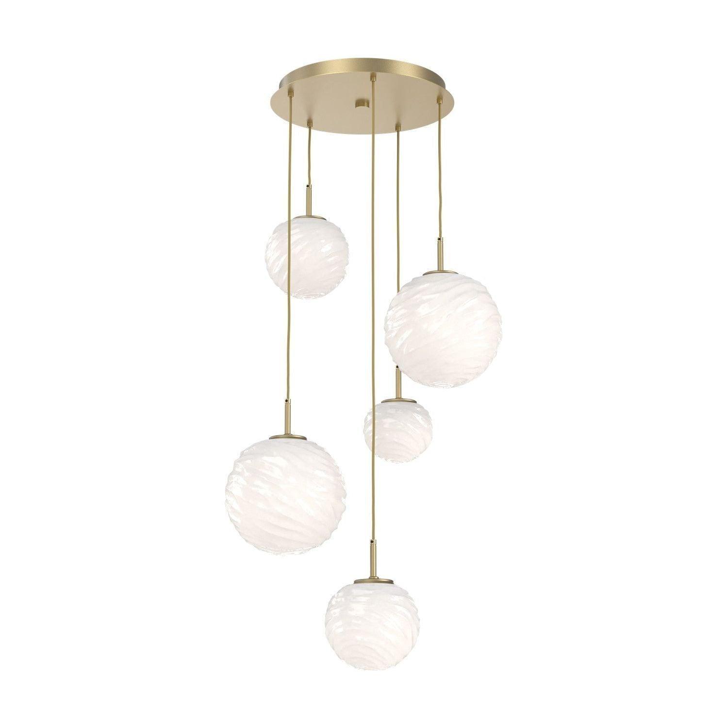Hammerton Studio - Gaia Round LED Multi-Light Pendant - CHB0092-05-GB-WL-C01-L3 - Canada Light Shop