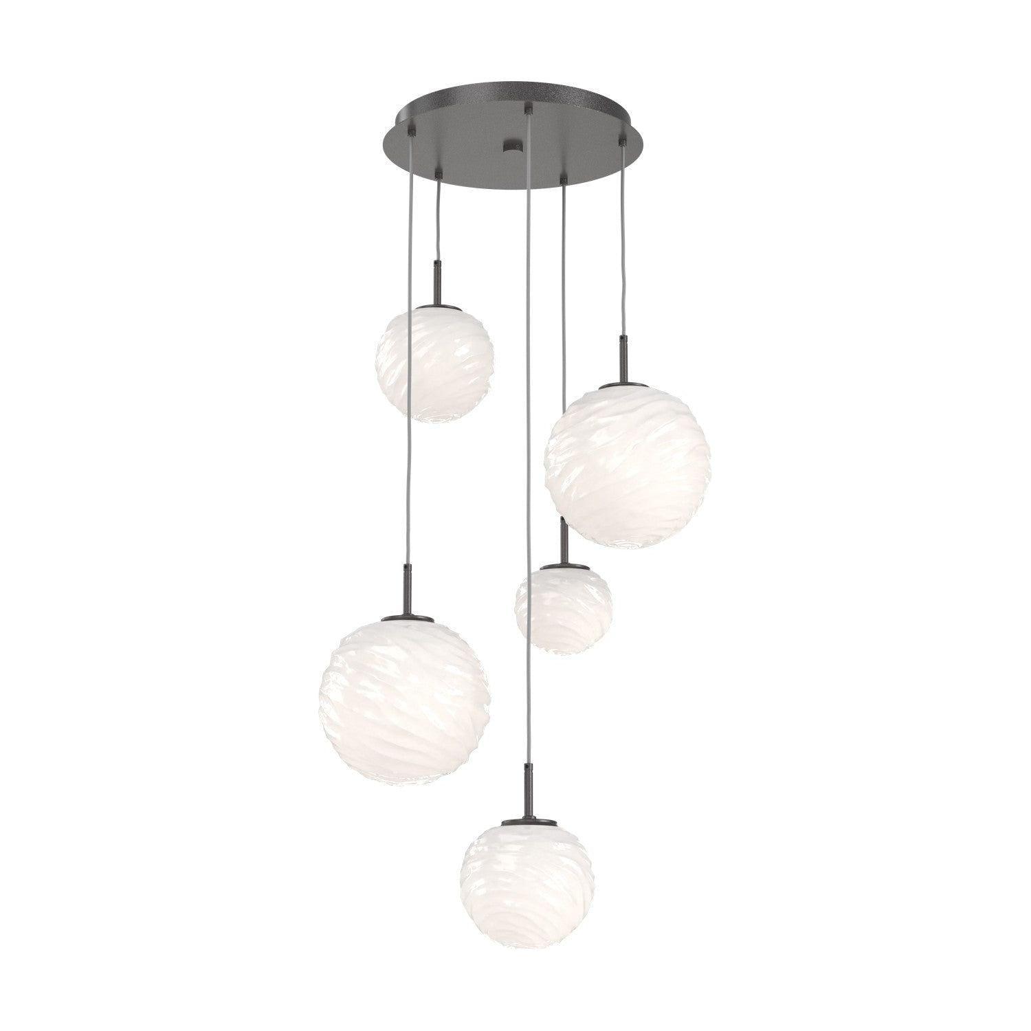 Hammerton Studio - Gaia Round LED Multi-Light Pendant - CHB0092-05-GP-WL-C01-L3 - Canada Light Shop