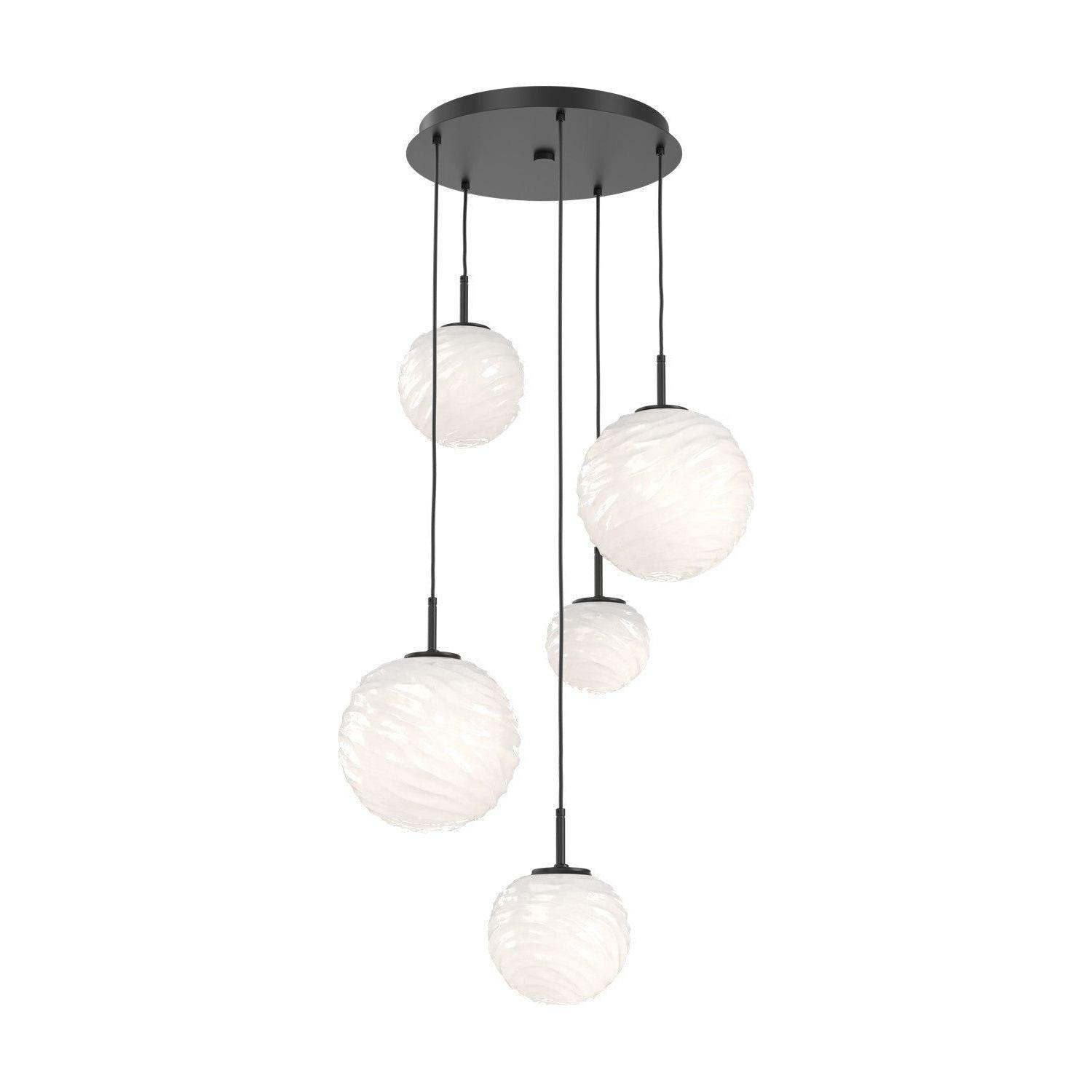 Hammerton Studio - Gaia Round LED Multi-Light Pendant - CHB0092-05-MB-WL-C01-L3 - Canada Light Shop