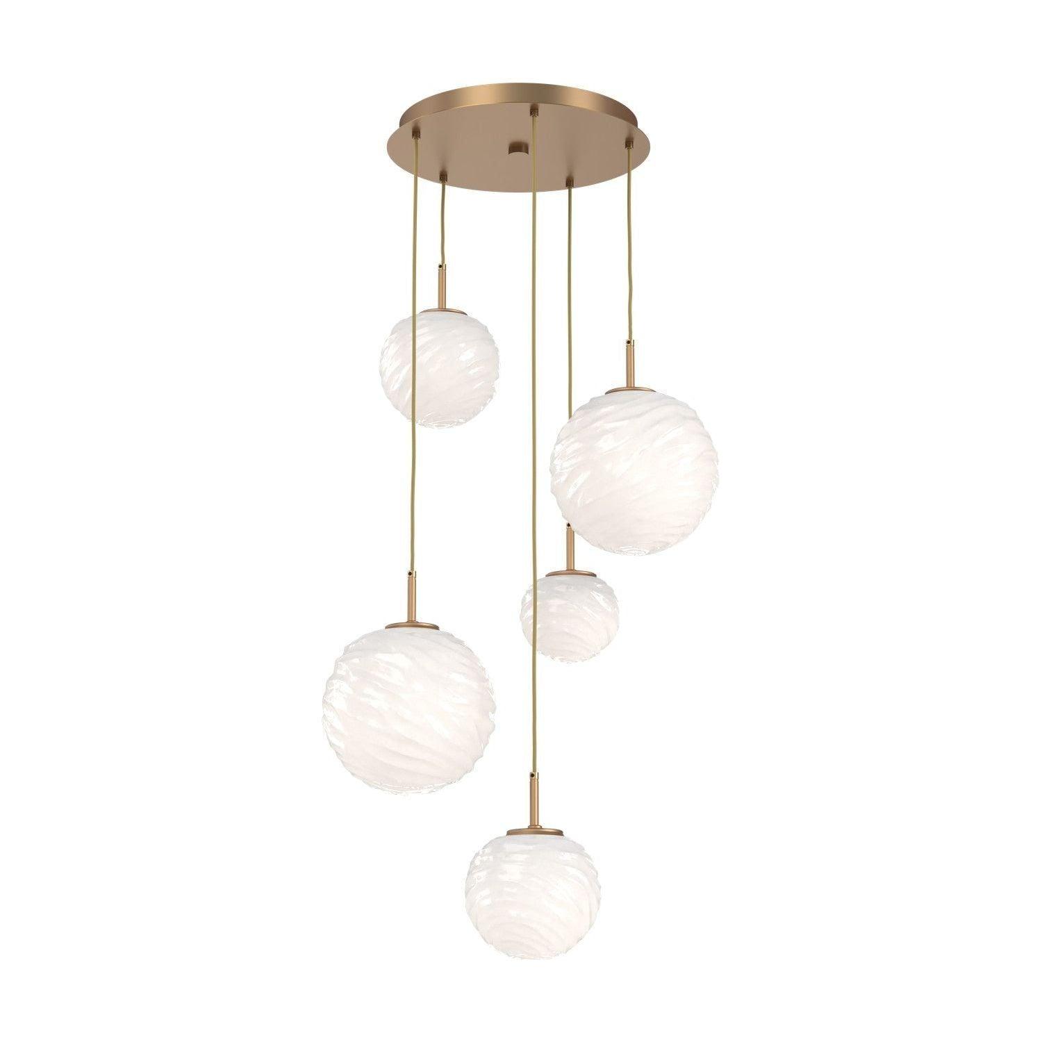 Hammerton Studio - Gaia Round LED Multi-Light Pendant - CHB0092-05-NB-WL-C01-L3 - Canada Light Shop
