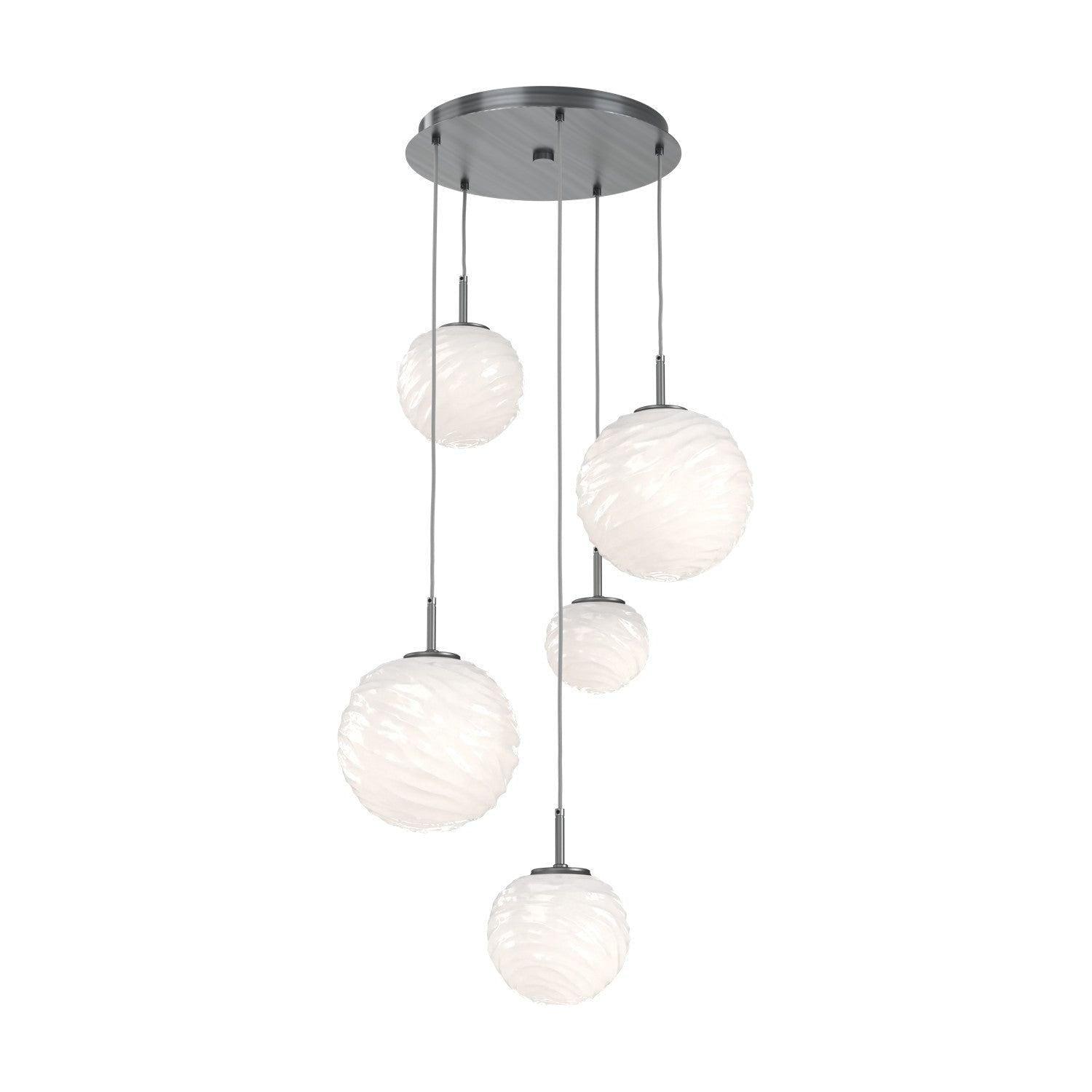 Hammerton Studio - Gaia Round LED Multi-Light Pendant - CHB0092-05-GM-WL-C01-L3 - Canada Light Shop