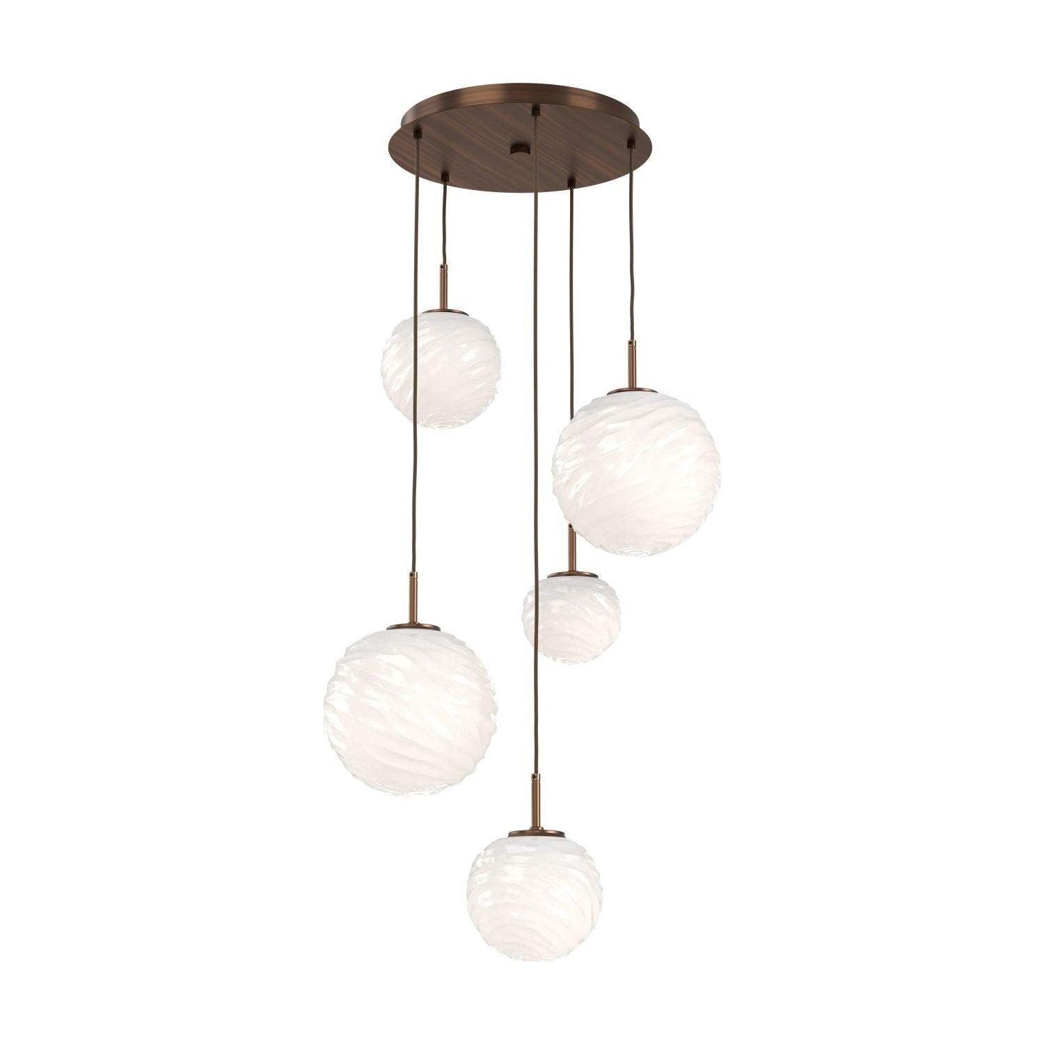 Hammerton Studio - Gaia Round LED Multi-Light Pendant - CHB0092-05-RB-WL-C01-L3 - Canada Light Shop