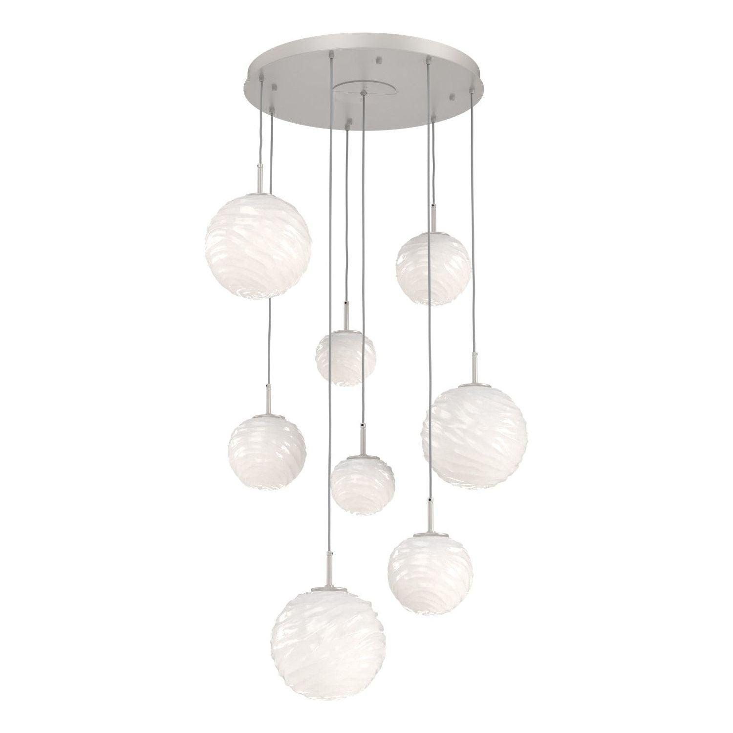 Hammerton Studio - Gaia Round LED Multi-Light Pendant - CHB0092-08-BS-WL-C01-L3 - Canada Light Shop