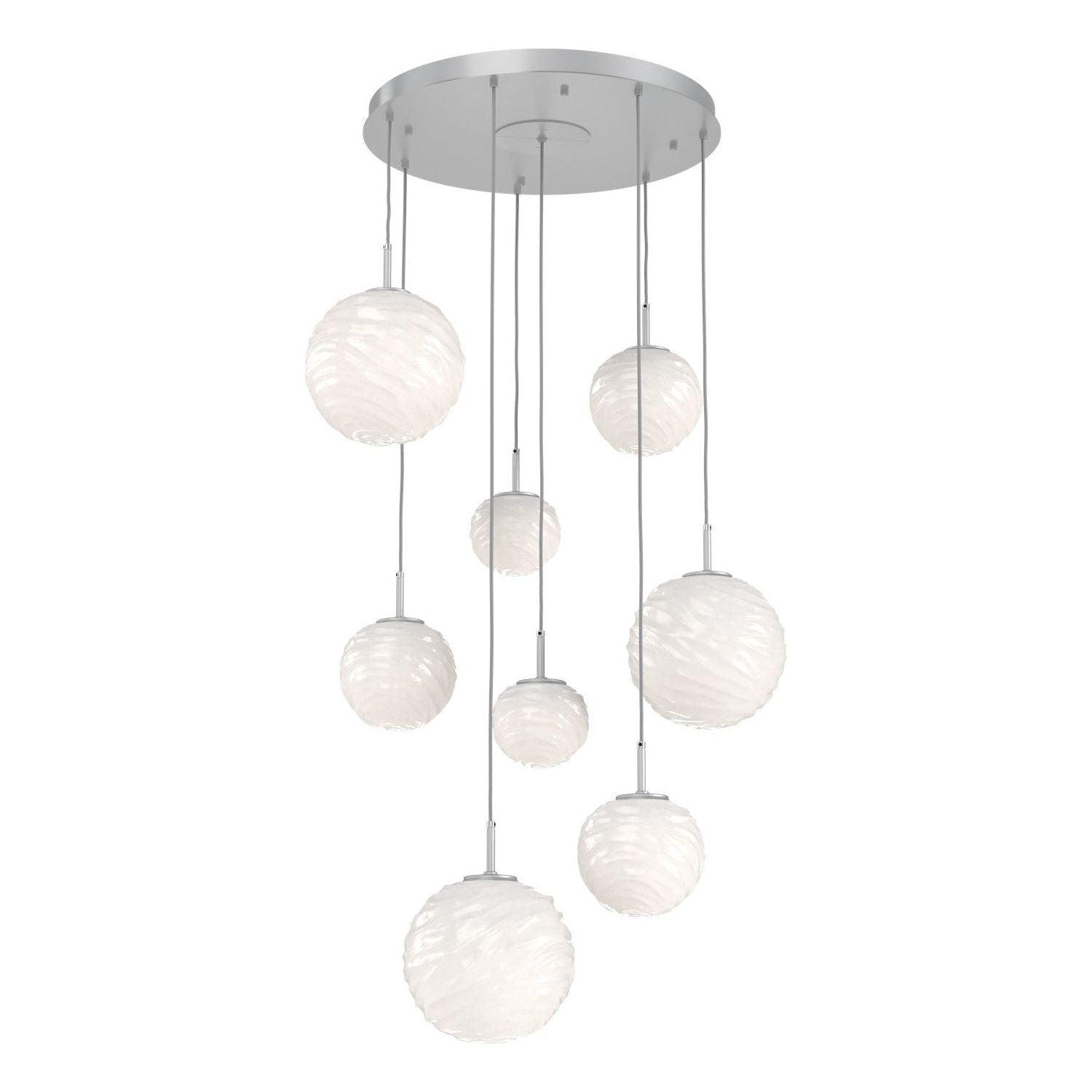 Hammerton Studio - Gaia Round LED Multi-Light Pendant - CHB0092-08-CS-WL-C01-L3 - Canada Light Shop