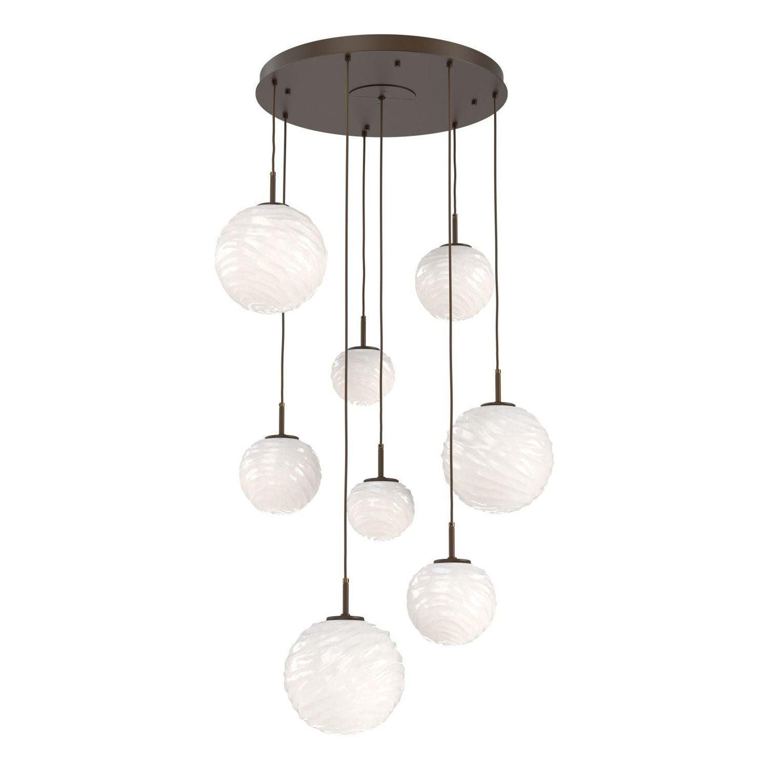 Hammerton Studio - Gaia Round LED Multi-Light Pendant - CHB0092-08-FB-WL-C01-L3 - Canada Light Shop