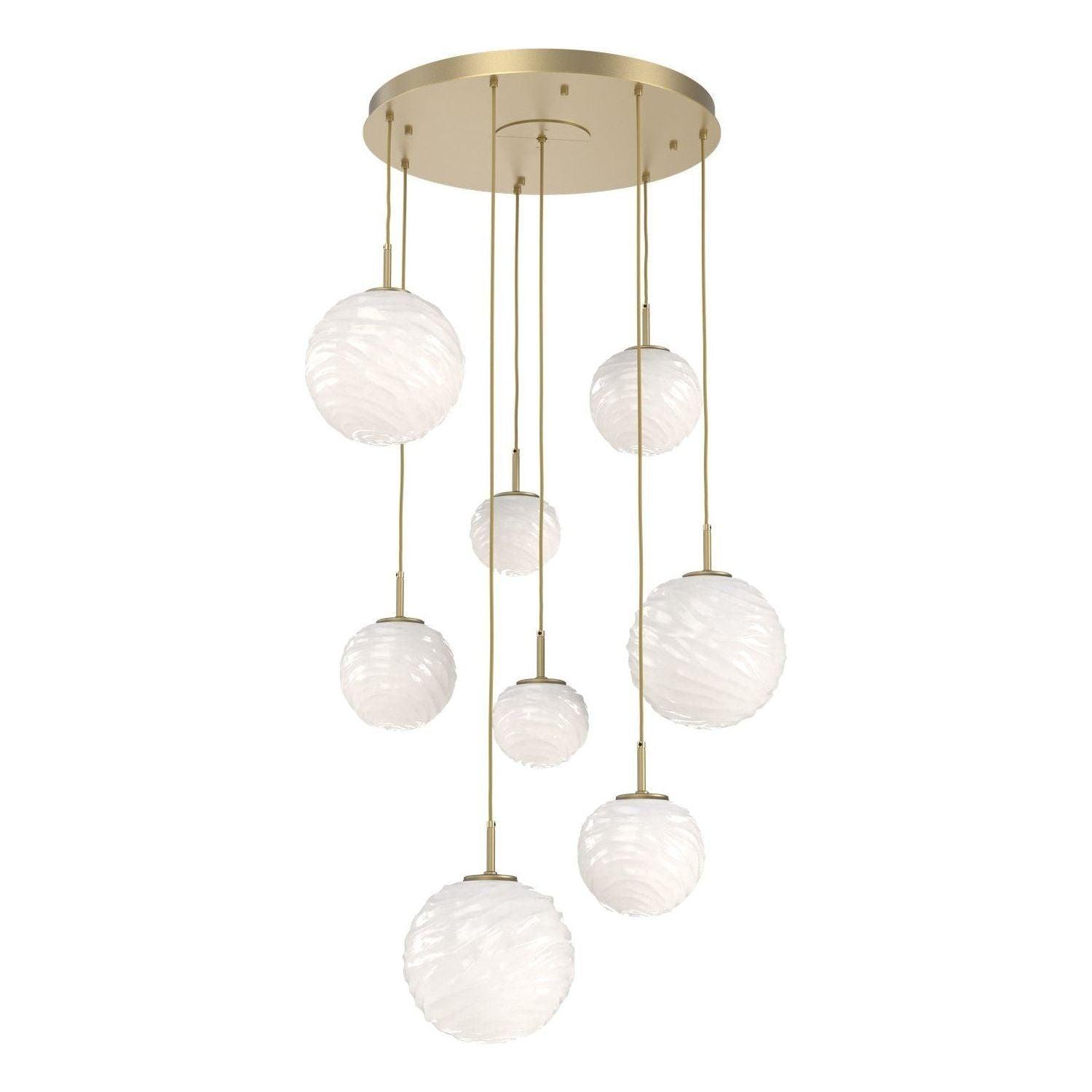Hammerton Studio - Gaia Round LED Multi-Light Pendant - CHB0092-08-GB-WL-C01-L3 - Canada Light Shop