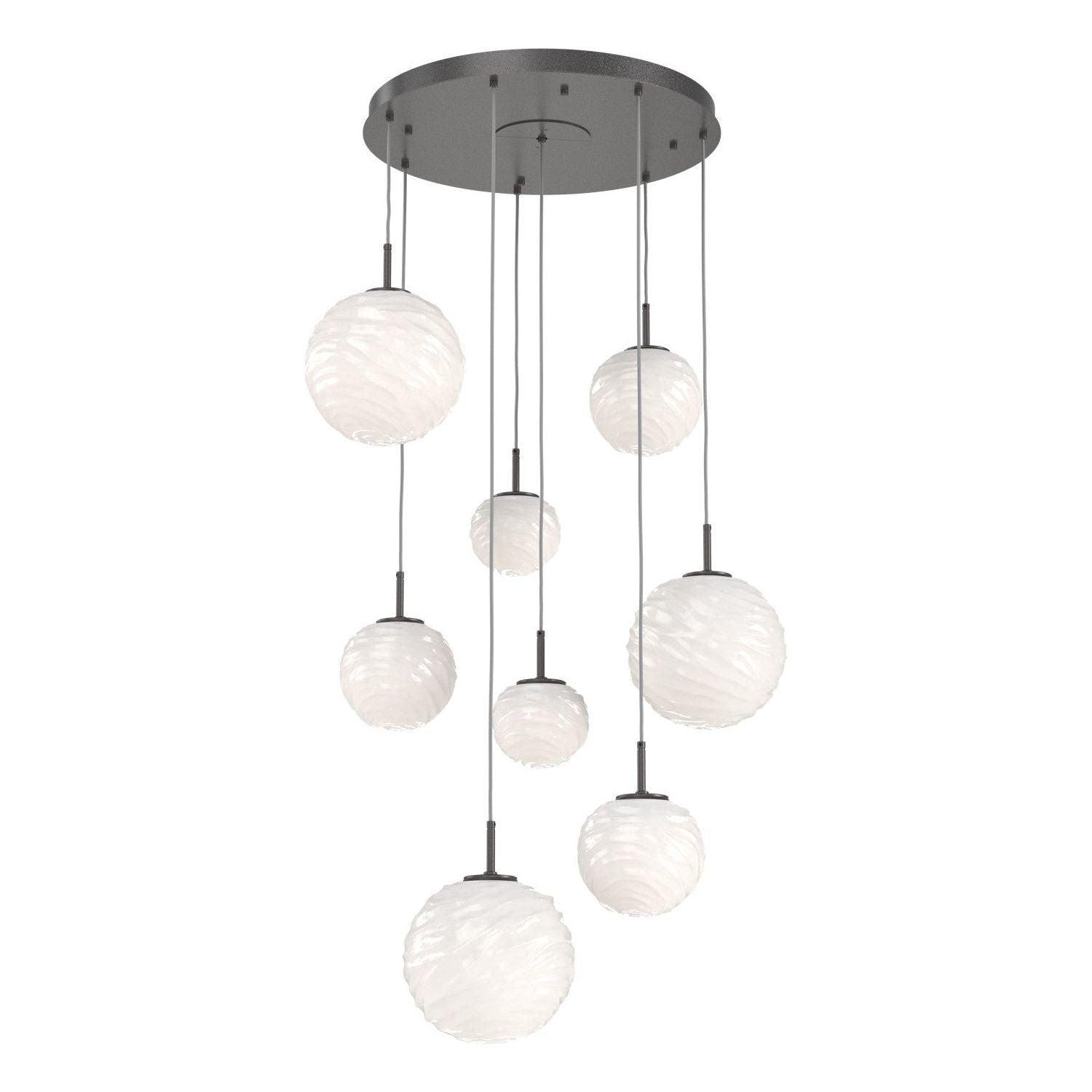 Hammerton Studio - Gaia Round LED Multi-Light Pendant - CHB0092-08-GP-WL-C01-L3 - Canada Light Shop