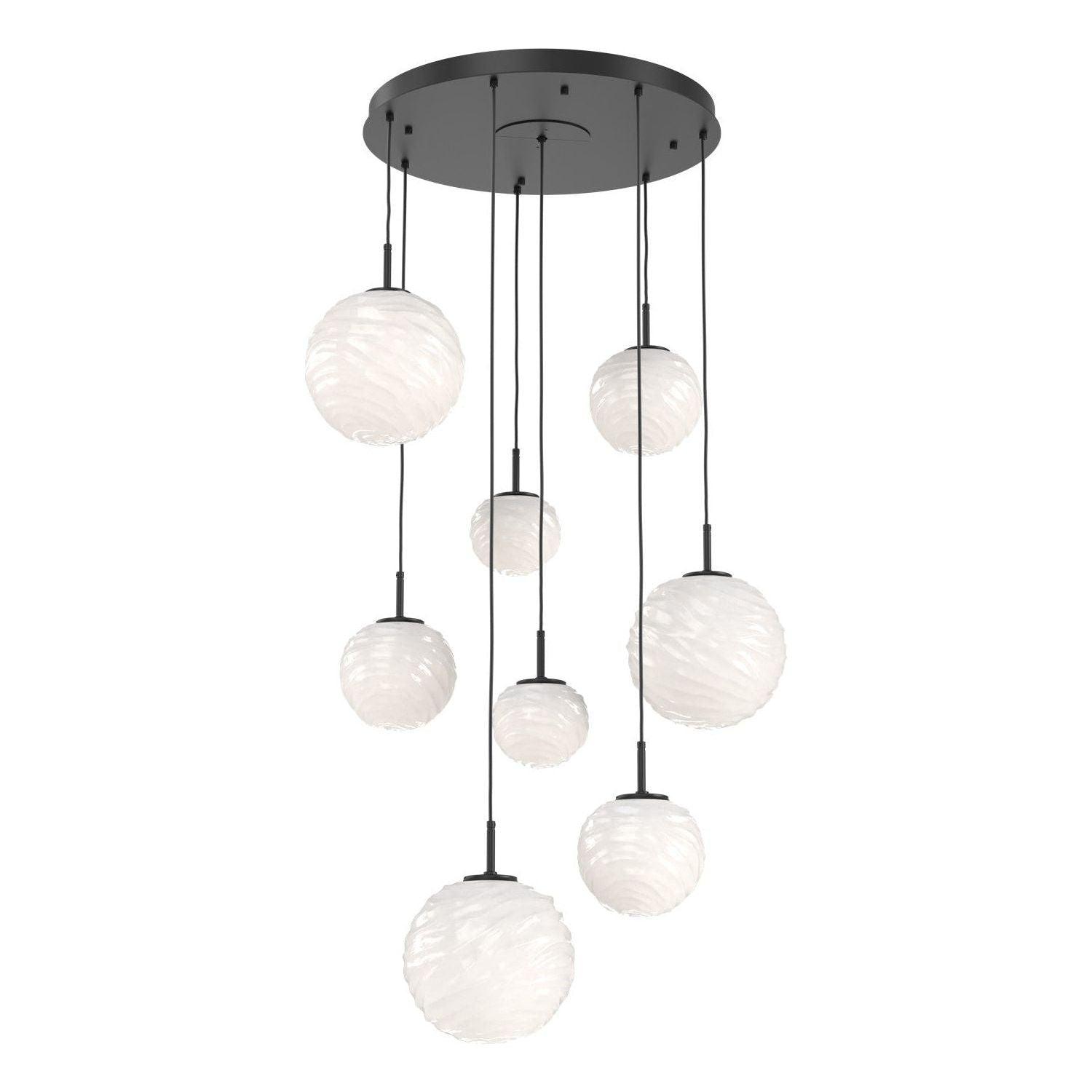 Hammerton Studio - Gaia Round LED Multi-Light Pendant - CHB0092-08-MB-WL-C01-L3 - Canada Light Shop