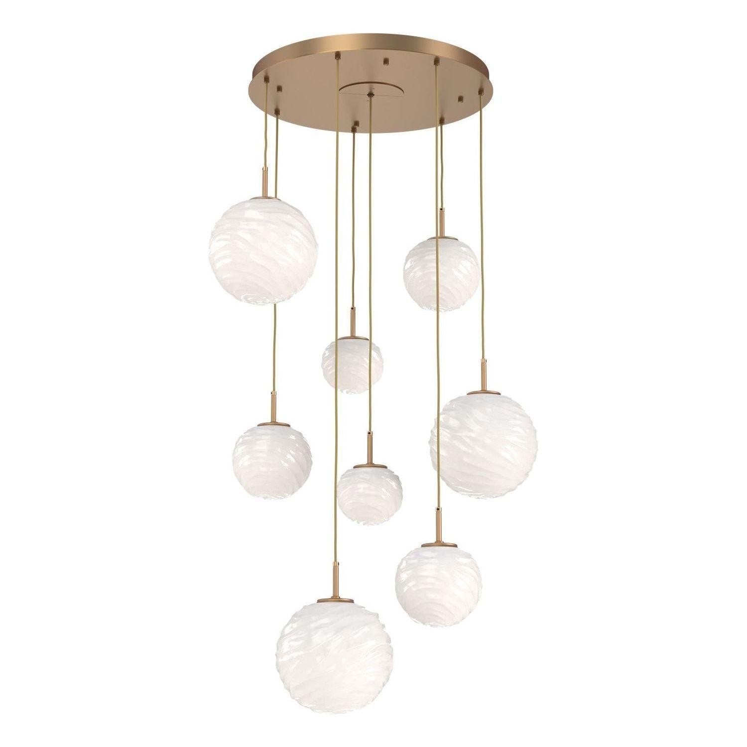 Hammerton Studio - Gaia Round LED Multi-Light Pendant - CHB0092-08-NB-WL-C01-L3 - Canada Light Shop