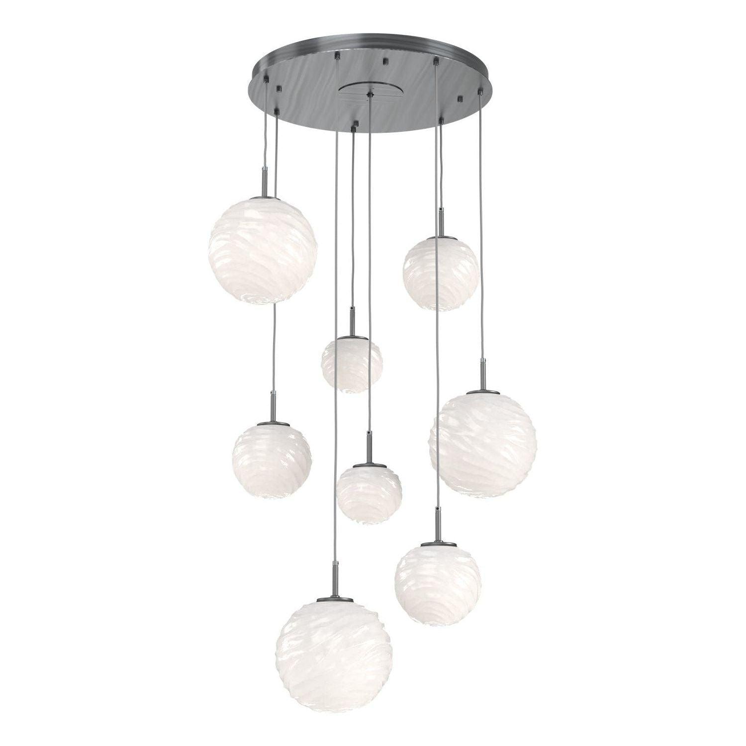 Hammerton Studio - Gaia Round LED Multi-Light Pendant - CHB0092-08-GM-WL-C01-L3 - Canada Light Shop