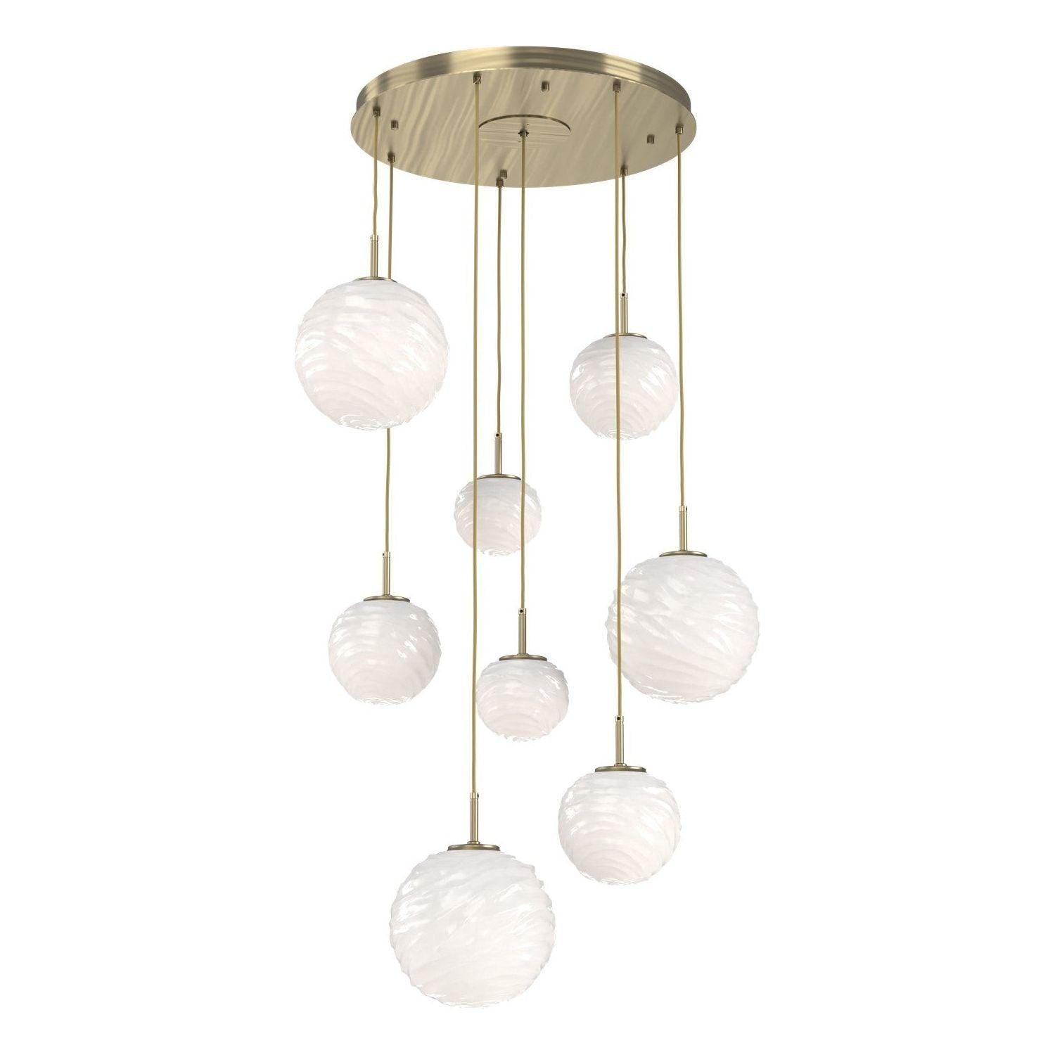 Hammerton Studio - Gaia Round LED Multi-Light Pendant - CHB0092-08-HB-WL-C01-L3 - Canada Light Shop