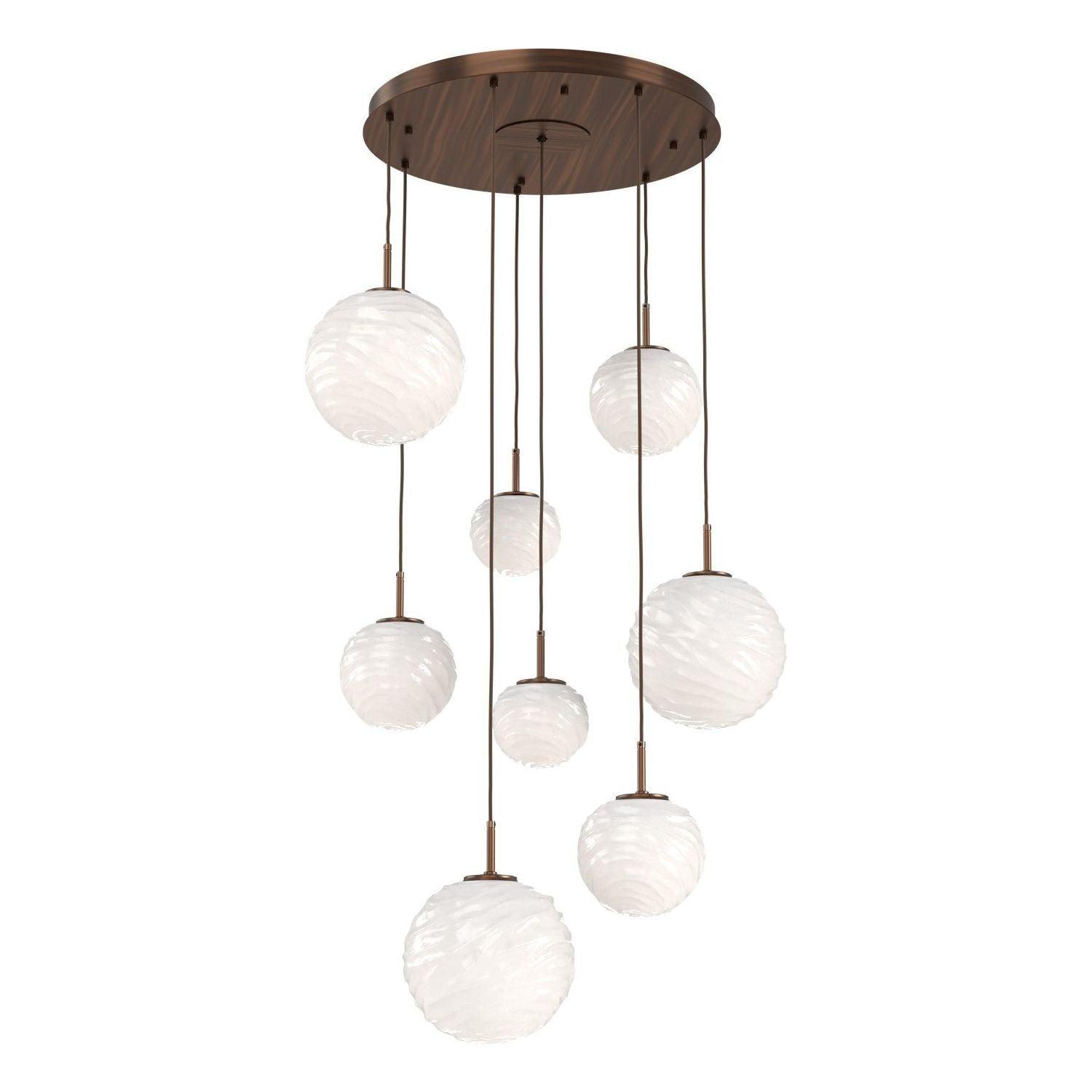 Hammerton Studio - Gaia Round LED Multi-Light Pendant - CHB0092-08-RB-WL-C01-L3 - Canada Light Shop