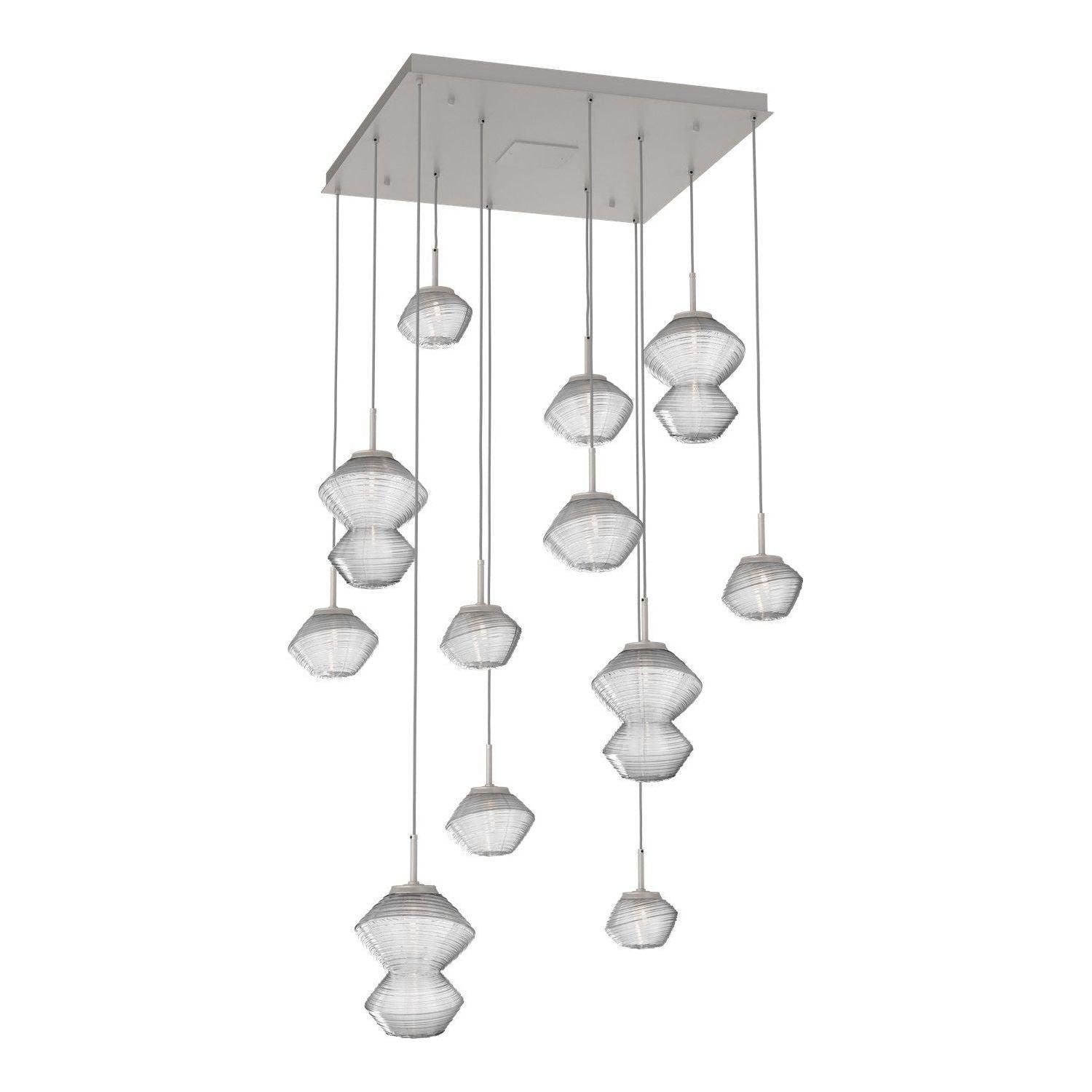 Hammerton Studio - Mesa Square 12 Light Multi-Light Pendant - CHB0089-12-BS-C-C01-L1 - Canada Light Shop