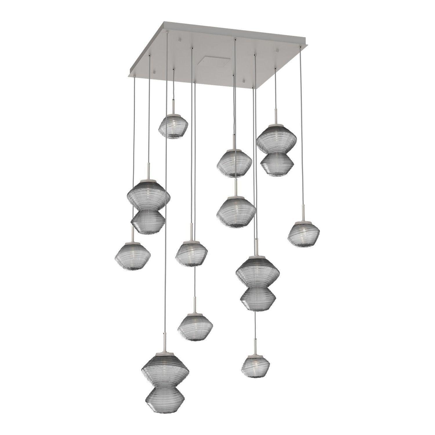 Hammerton Studio - Mesa Square 12 Light Multi-Light Pendant - CHB0089-12-BS-S-C01-L3 - Canada Light Shop