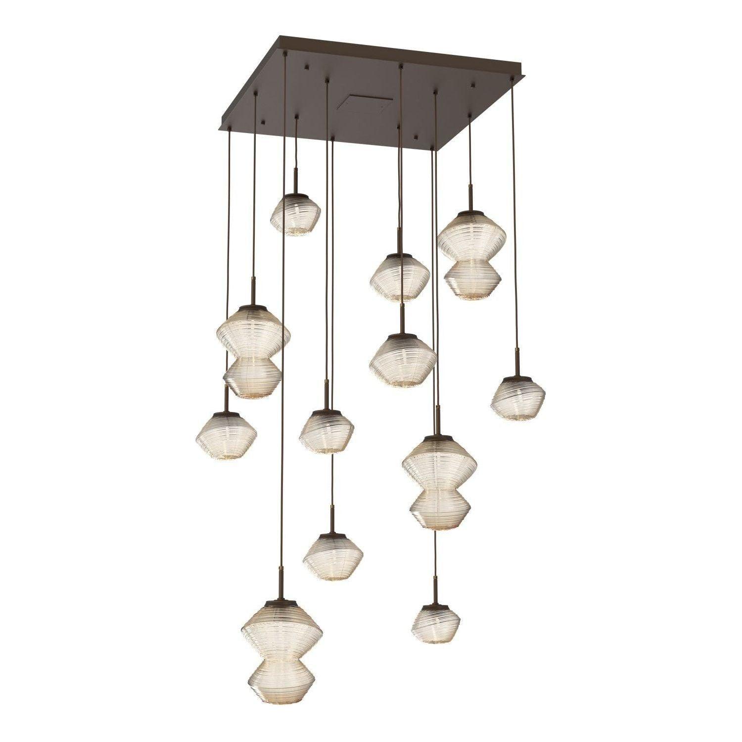 Hammerton Studio - Mesa Square 12 Light Multi-Light Pendant - CHB0089-12-FB-A-C01-L1 - Canada Light Shop