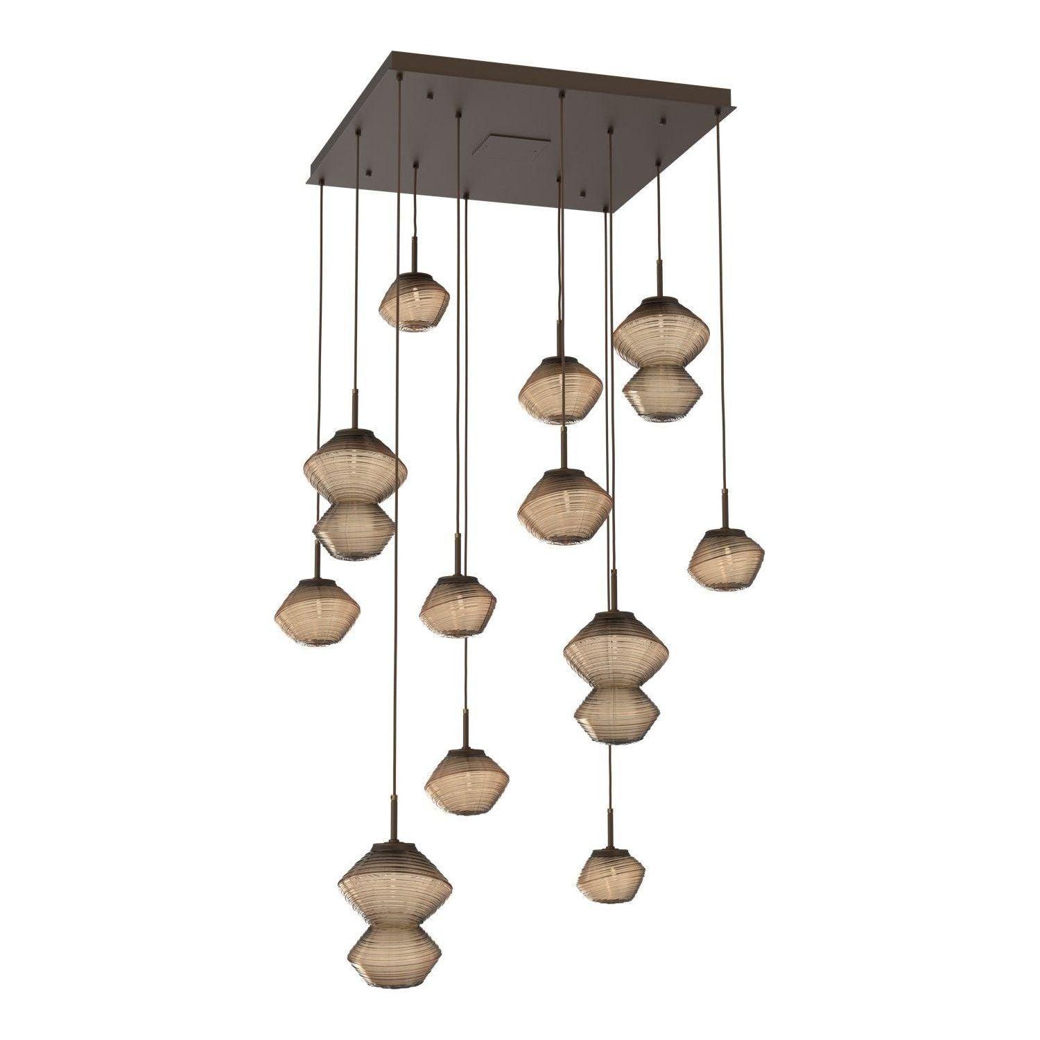 Hammerton Studio - Mesa Square 12 Light Multi-Light Pendant - CHB0089-12-FB-B-C01-L1 - Canada Light Shop