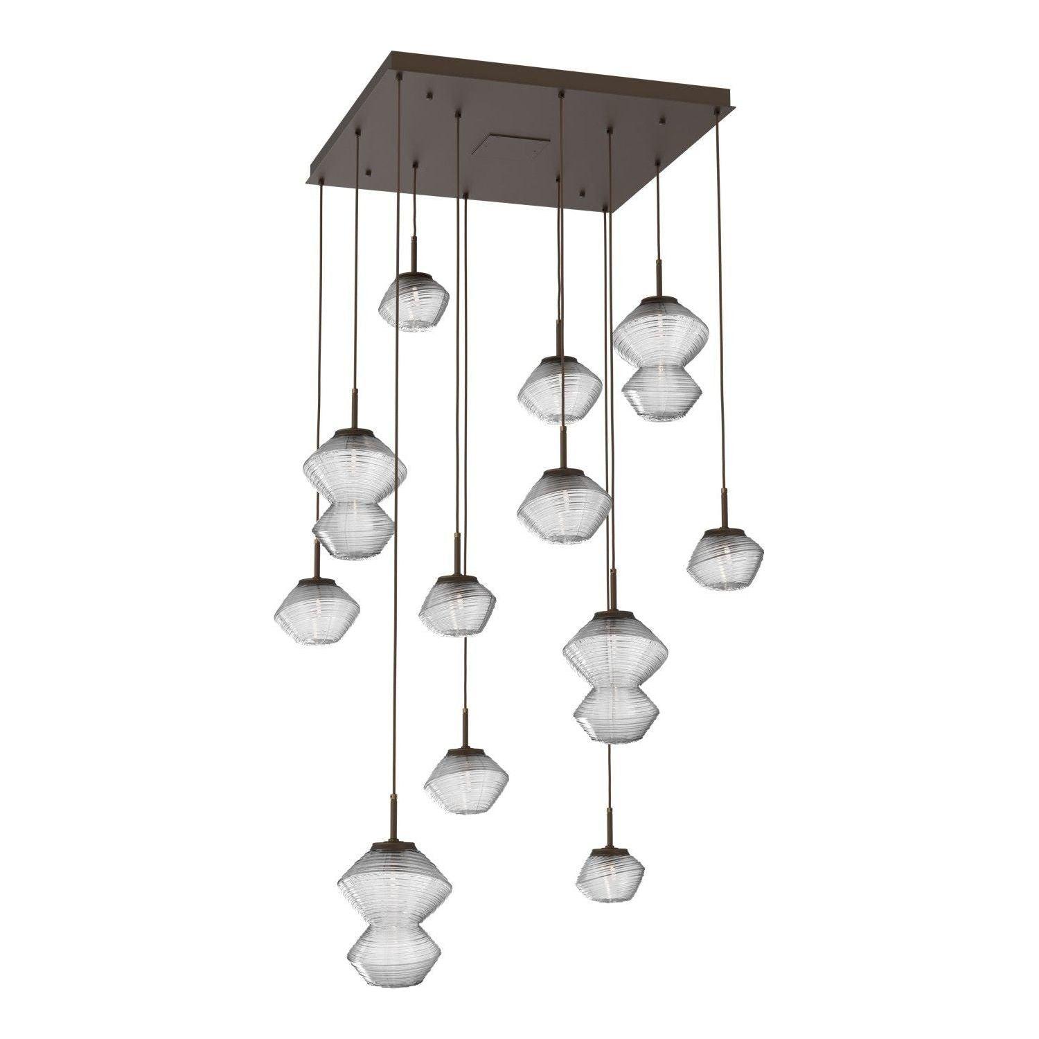 Hammerton Studio - Mesa Square 12 Light Multi-Light Pendant - CHB0089-12-FB-C-C01-L1 - Canada Light Shop