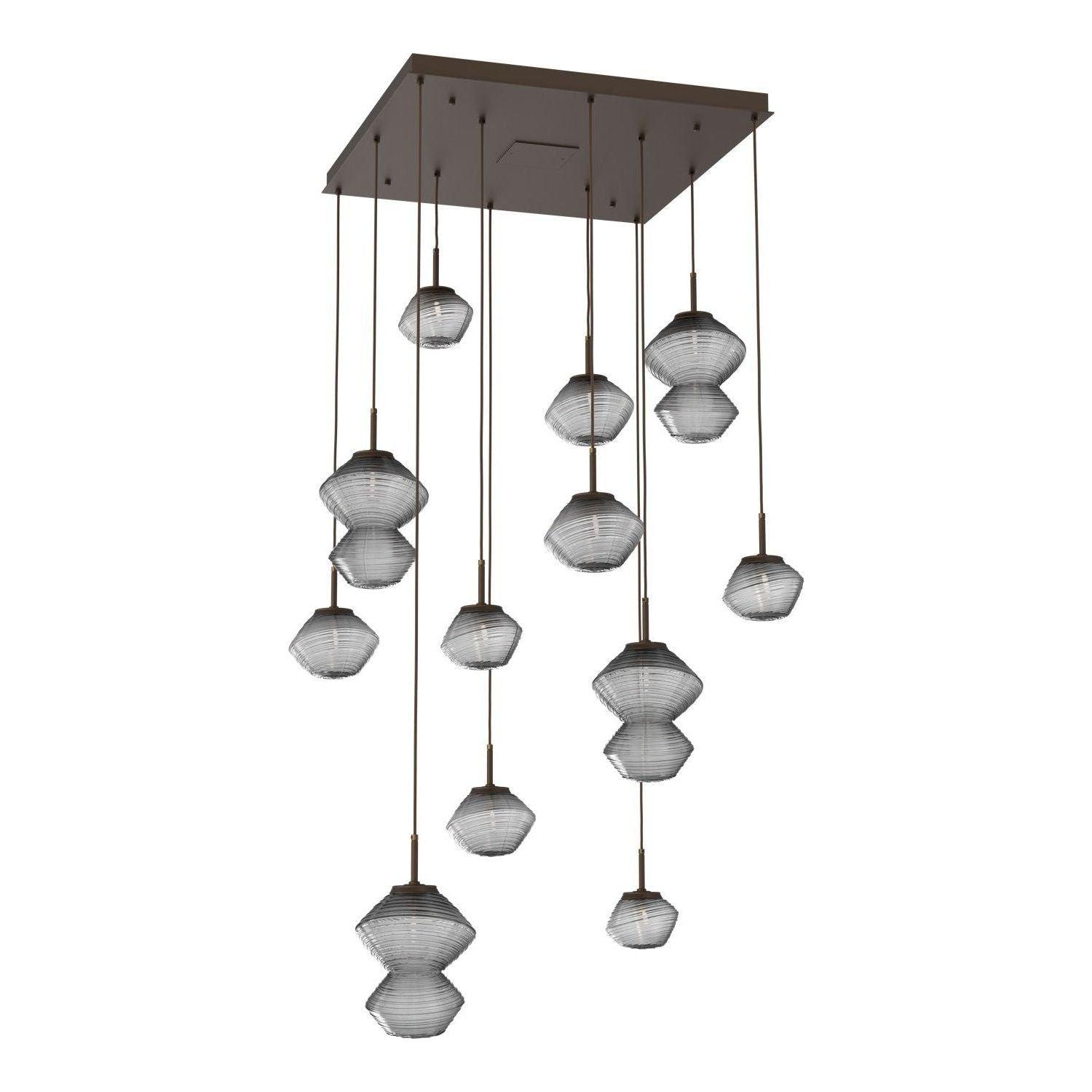 Hammerton Studio - Mesa Square 12 Light Multi-Light Pendant - CHB0089-12-FB-S-C01-L3 - Canada Light Shop
