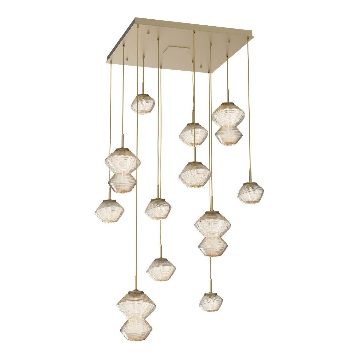 Hammerton Studio - Mesa Square 12 Light Multi-Light Pendant - CHB0089-12-GB-A-C01-L3 - Canada Light Shop