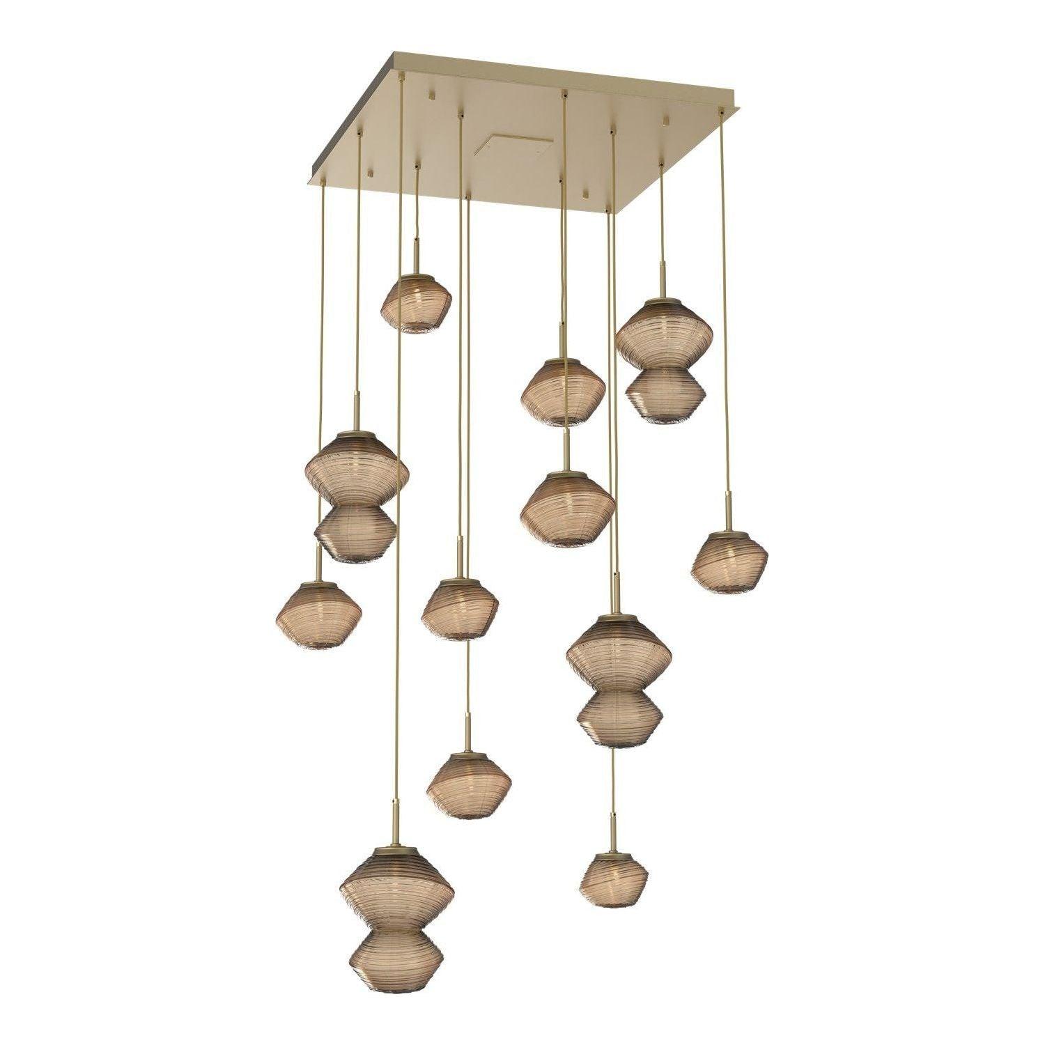 Hammerton Studio - Mesa Square 12 Light Multi-Light Pendant - CHB0089-12-GB-B-C01-L3 - Canada Light Shop