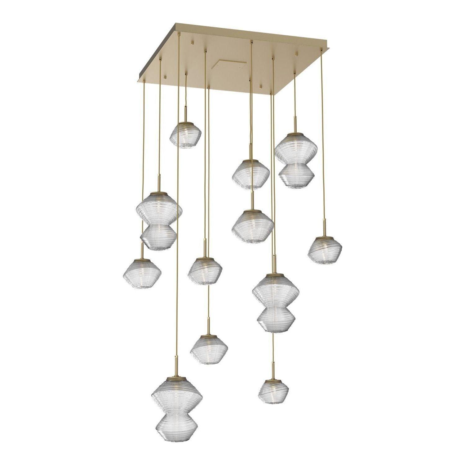 Hammerton Studio - Mesa Square 12 Light Multi-Light Pendant - CHB0089-12-GB-C-C01-L1 - Canada Light Shop