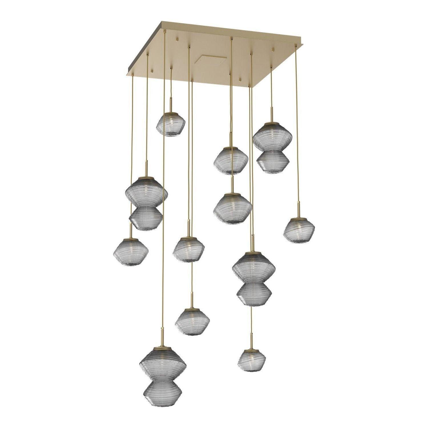 Hammerton Studio - Mesa Square 12 Light Multi-Light Pendant - CHB0089-12-GB-S-C01-L1 - Canada Light Shop