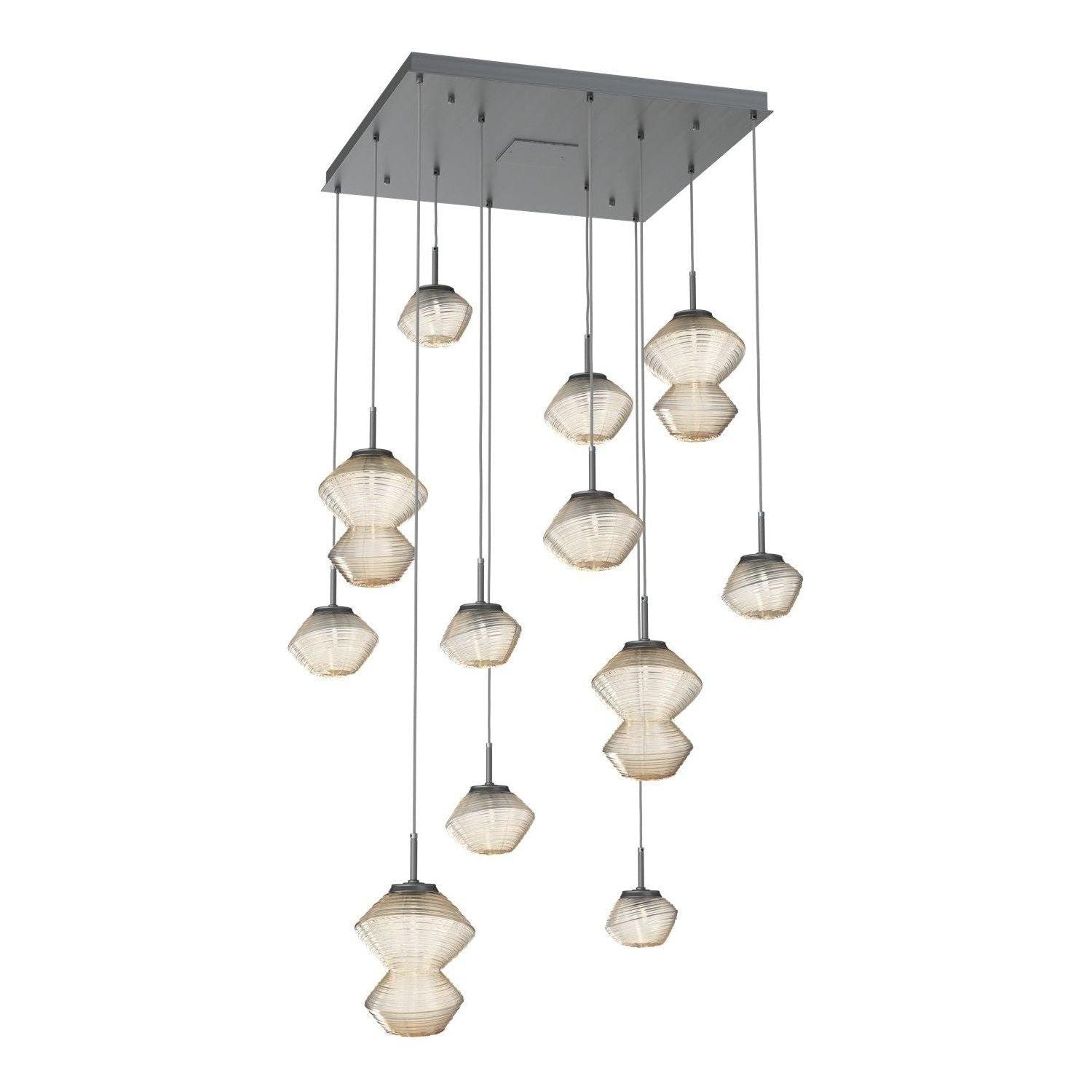 Hammerton Studio - Mesa Square 12 Light Multi-Light Pendant - CHB0089-12-GM-A-C01-L3 - Canada Light Shop