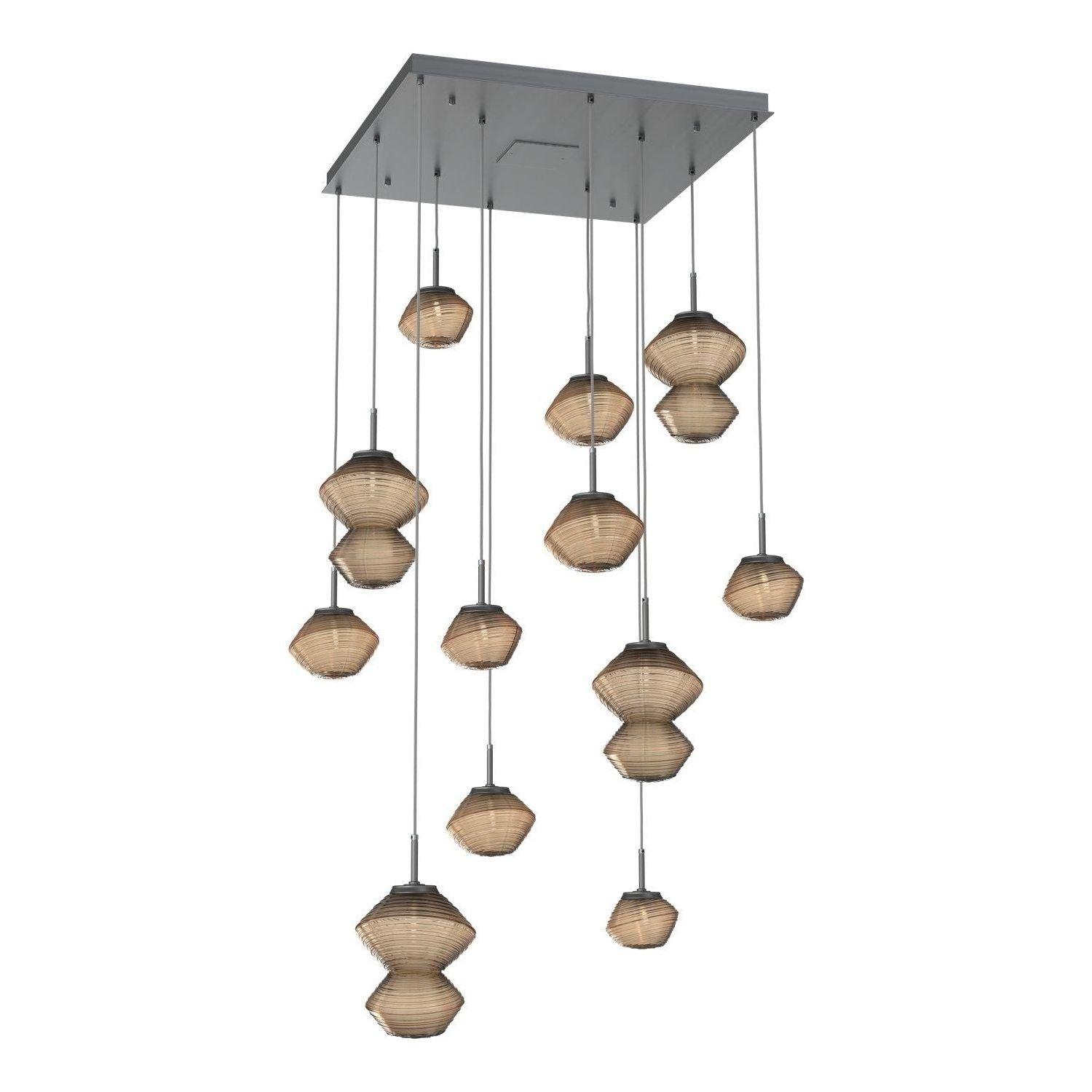 Hammerton Studio - Mesa Square 12 Light Multi-Light Pendant - CHB0089-12-GM-B-C01-L3 - Canada Light Shop
