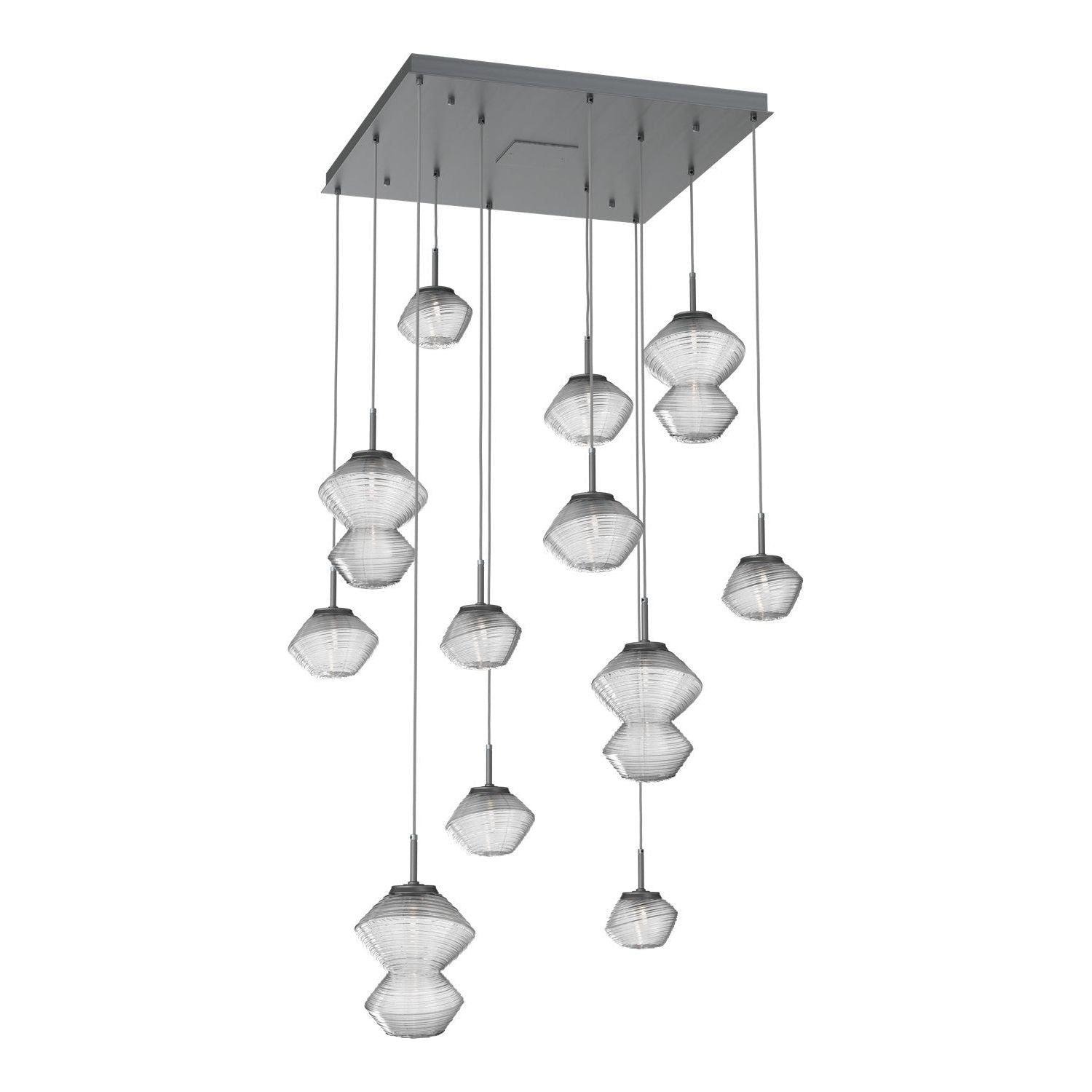 Hammerton Studio - Mesa Square 12 Light Multi-Light Pendant - CHB0089-12-GM-C-C01-L3 - Canada Light Shop