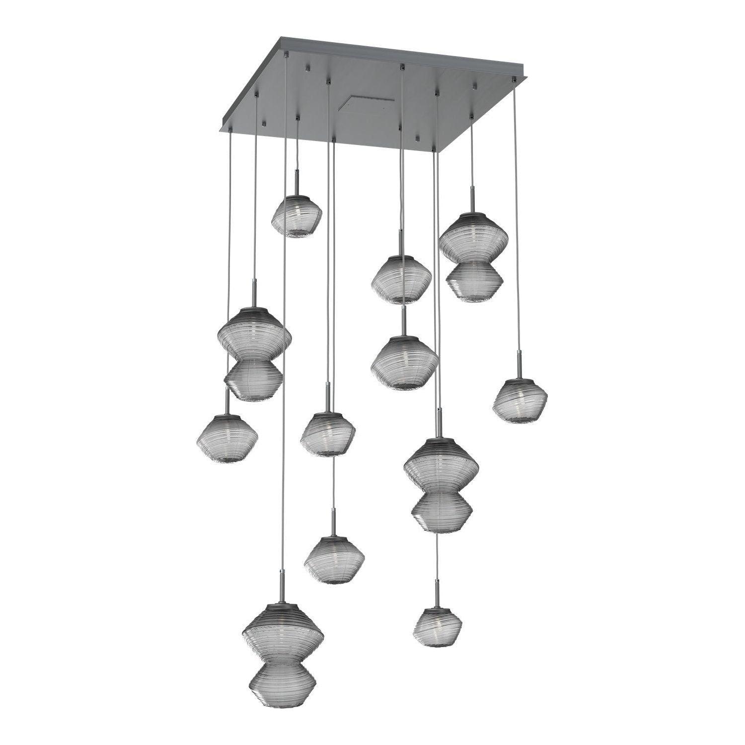 Hammerton Studio - Mesa Square 12 Light Multi-Light Pendant - CHB0089-12-GM-S-C01-L3 - Canada Light Shop