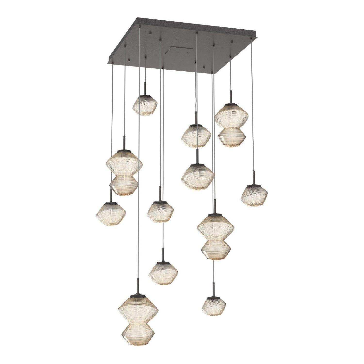 Hammerton Studio - Mesa Square 12 Light Multi-Light Pendant - CHB0089-12-GP-A-C01-L1 - Canada Light Shop