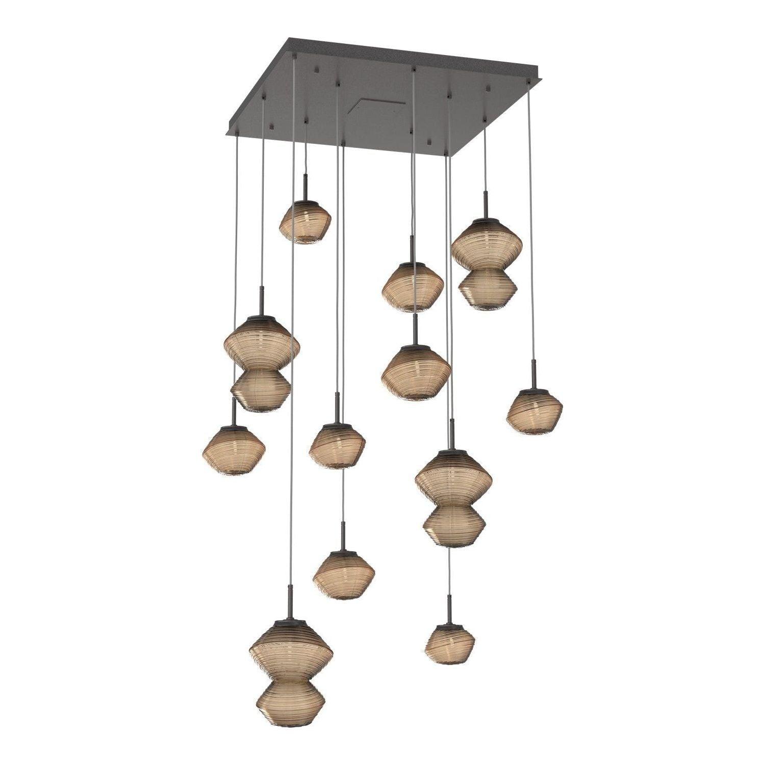 Hammerton Studio - Mesa Square 12 Light Multi-Light Pendant - CHB0089-12-GP-B-C01-L1 - Canada Light Shop