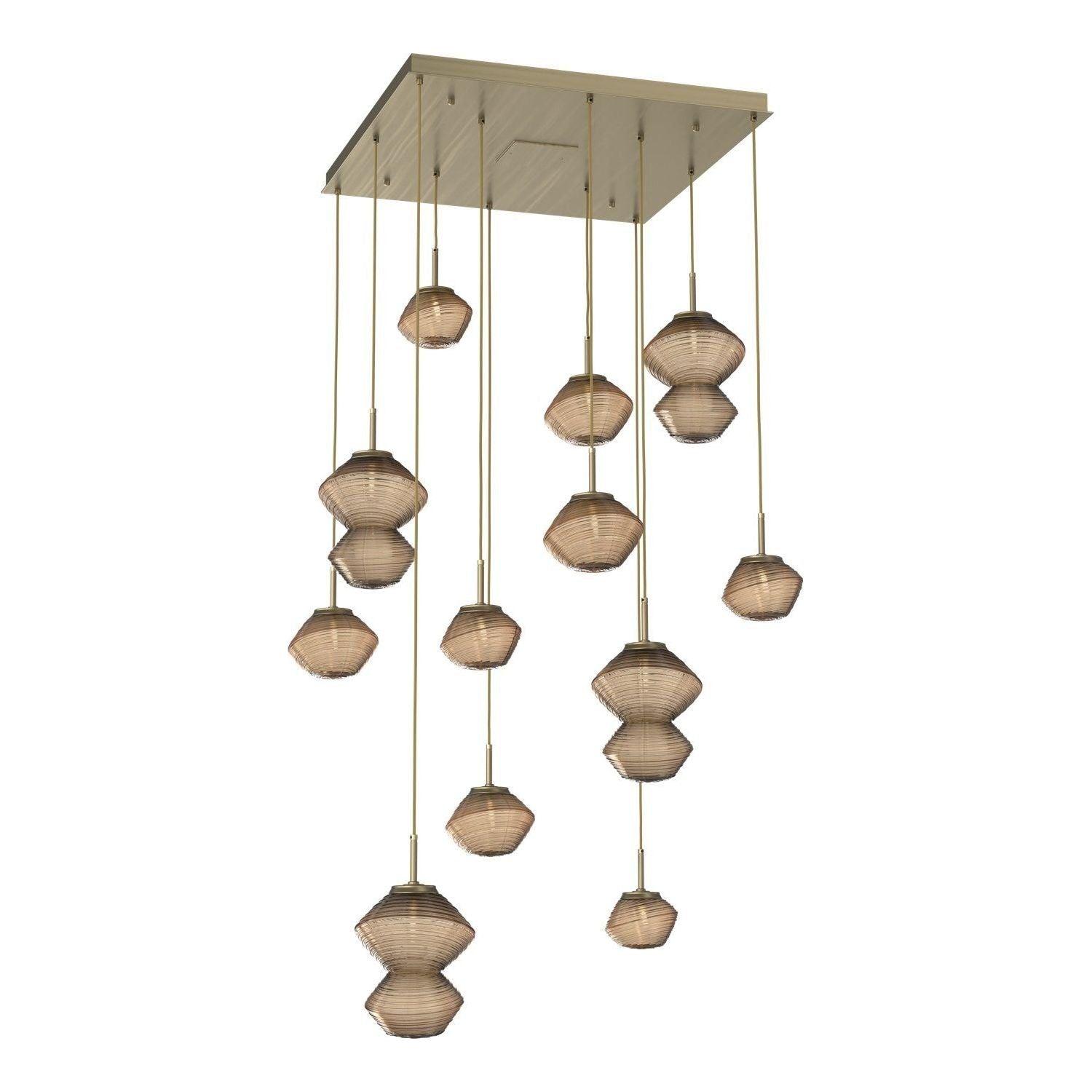 Hammerton Studio - Mesa Square 12 Light Multi-Light Pendant - CHB0089-12-HB-B-C01-L1 - Canada Light Shop