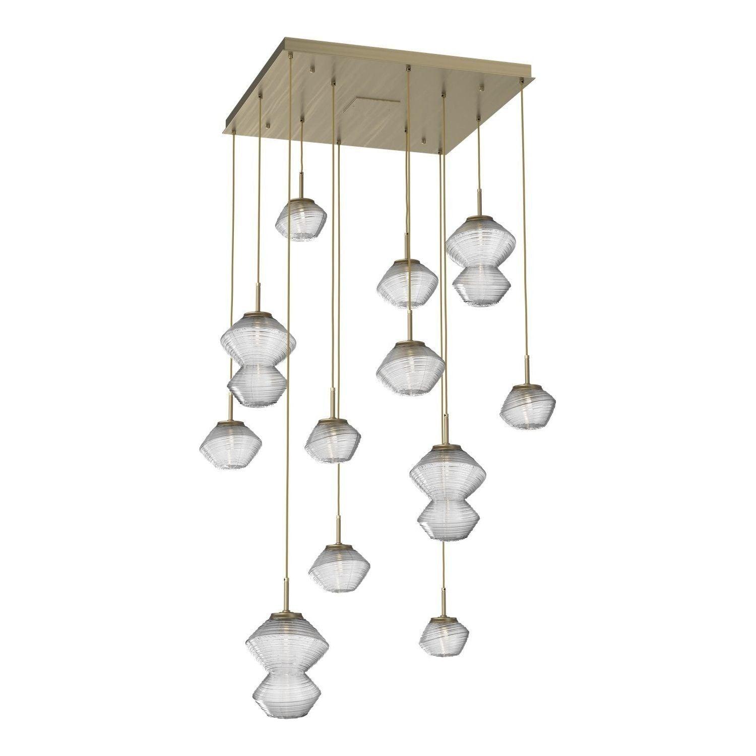 Hammerton Studio - Mesa Square 12 Light Multi-Light Pendant - CHB0089-12-HB-C-C01-L3 - Canada Light Shop