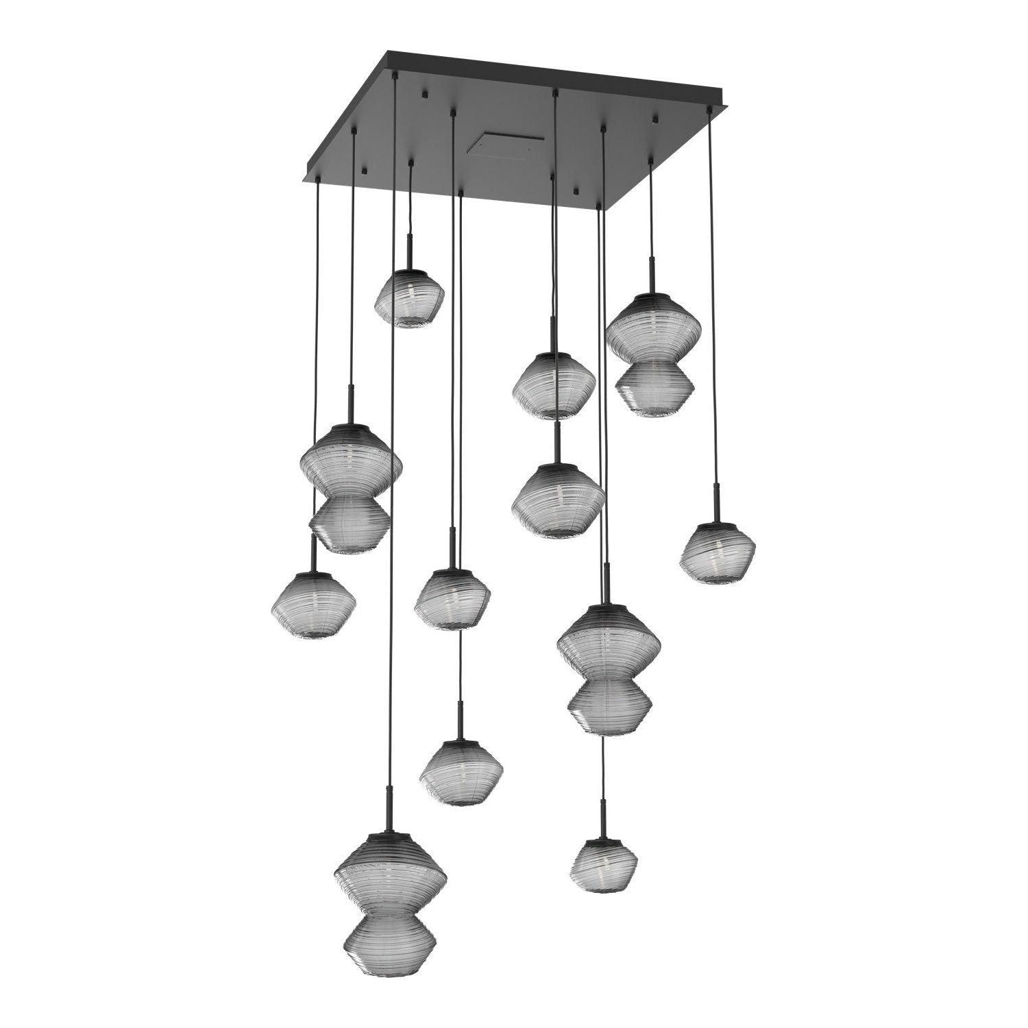 Hammerton Studio - Mesa Square 12 Light Multi-Light Pendant - CHB0089-12-MB-S-C01-L1 - Canada Light Shop