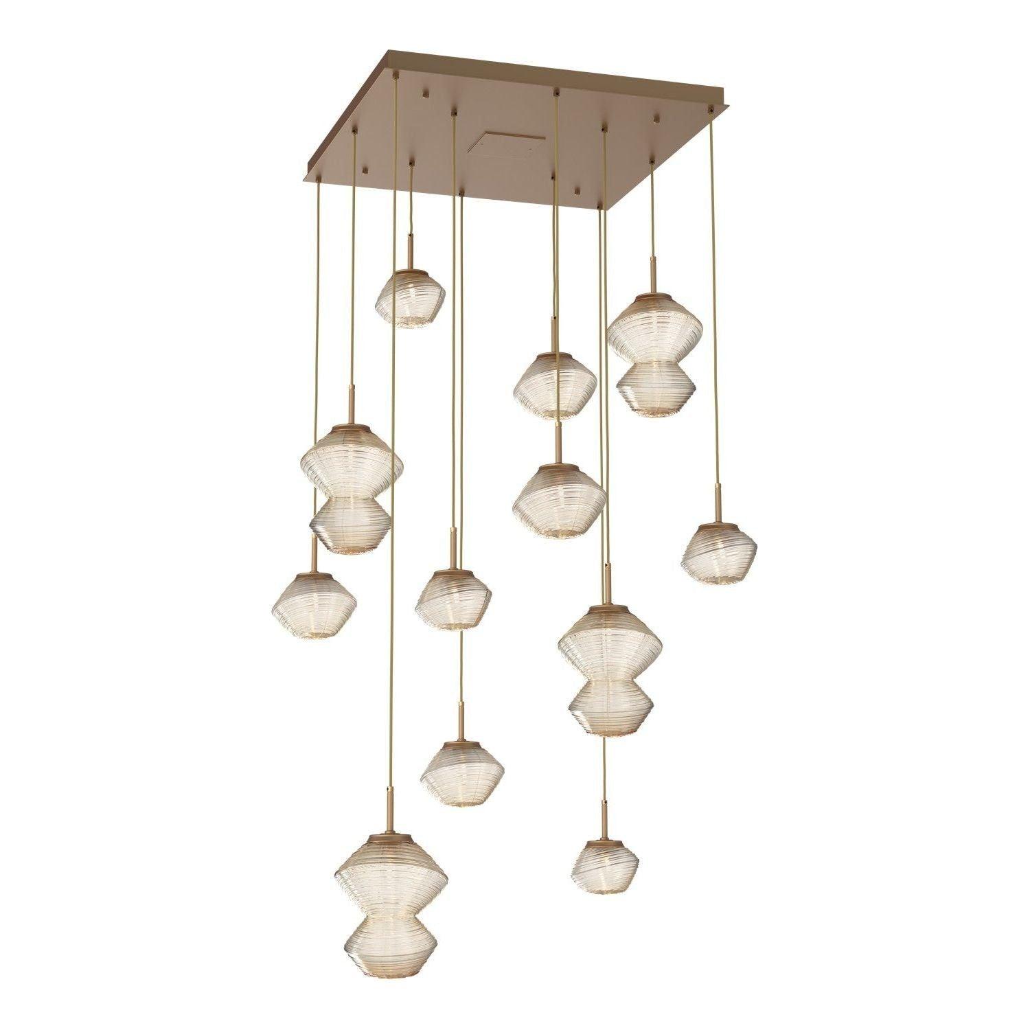 Hammerton Studio - Mesa Square 12 Light Multi-Light Pendant - CHB0089-12-NB-A-C01-L3 - Canada Light Shop
