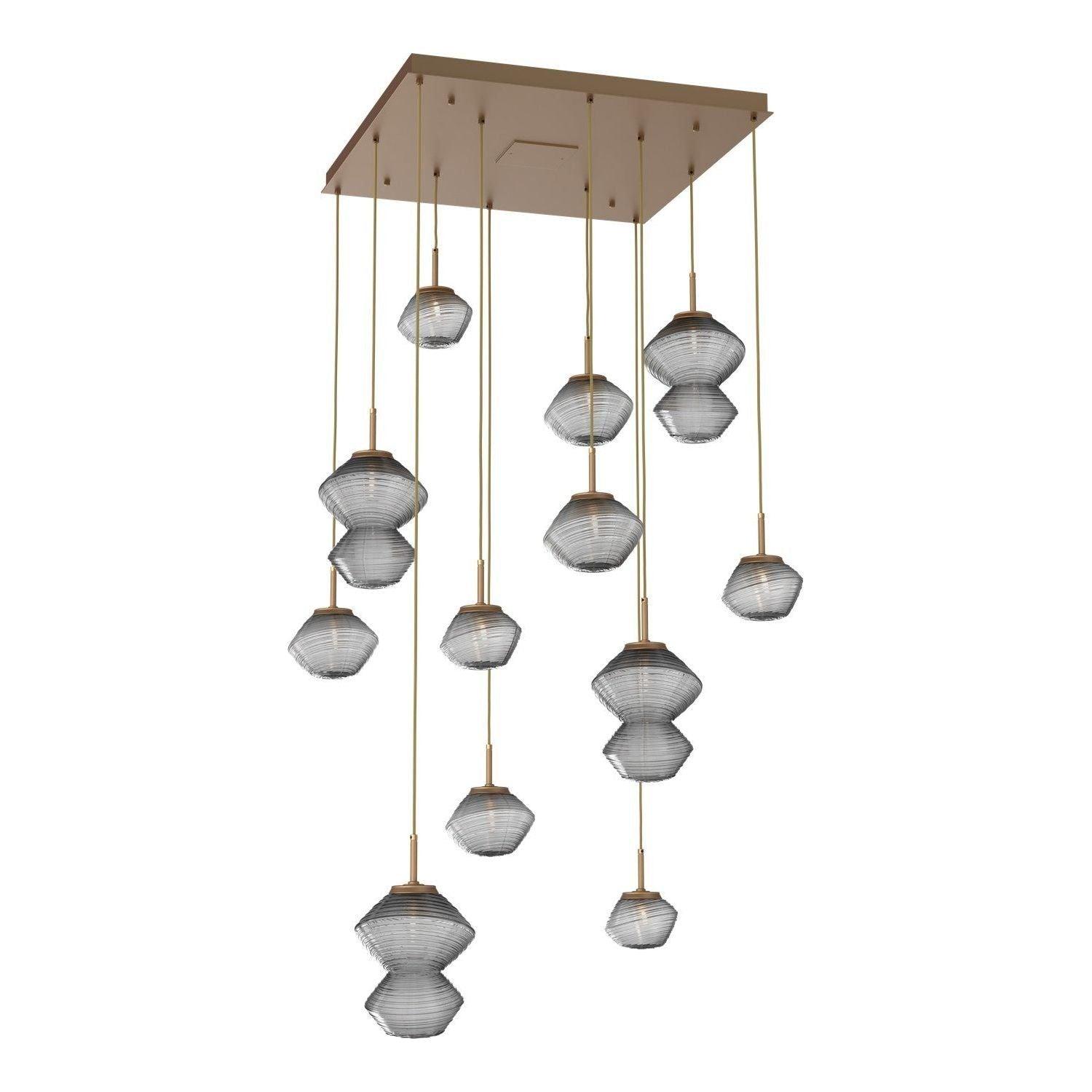 Hammerton Studio - Mesa Square 12 Light Multi-Light Pendant - CHB0089-12-NB-S-C01-L1 - Canada Light Shop