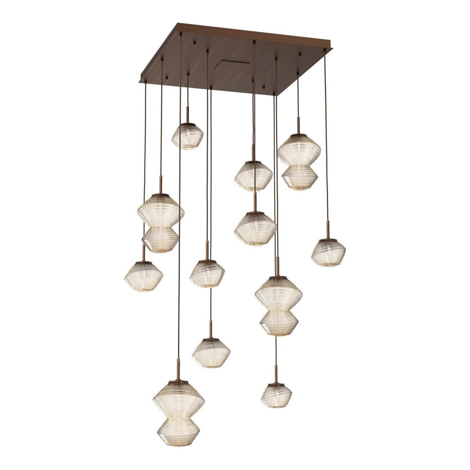 Hammerton Studio - Mesa Square 12 Light Multi-Light Pendant - CHB0089-12-RB-A-C01-L3 - Canada Light Shop