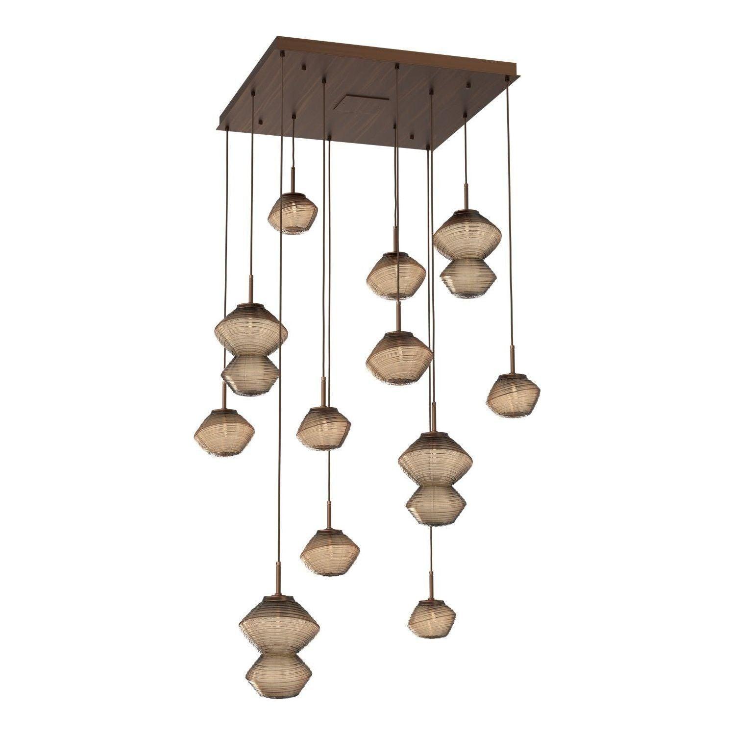 Hammerton Studio - Mesa Square 12 Light Multi-Light Pendant - CHB0089-12-RB-B-C01-L1 - Canada Light Shop