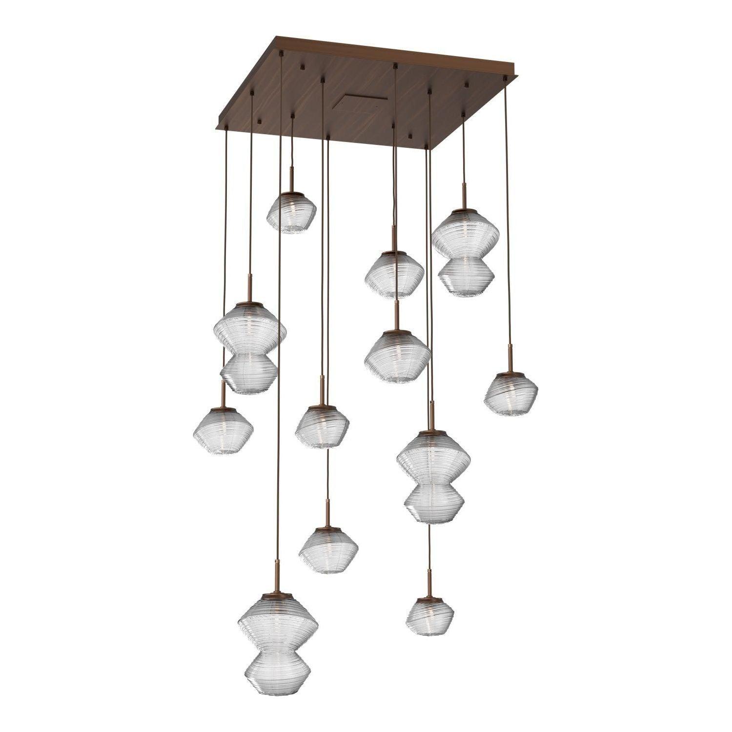Hammerton Studio - Mesa Square 12 Light Multi-Light Pendant - CHB0089-12-RB-C-C01-L1 - Canada Light Shop