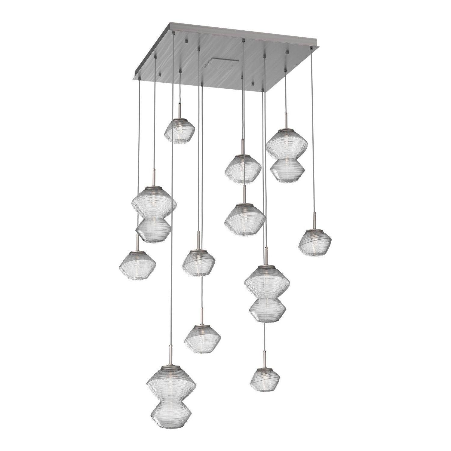 Hammerton Studio - Mesa Square 12 Light Multi-Light Pendant - CHB0089-12-SN-C-C01-L3 - Canada Light Shop