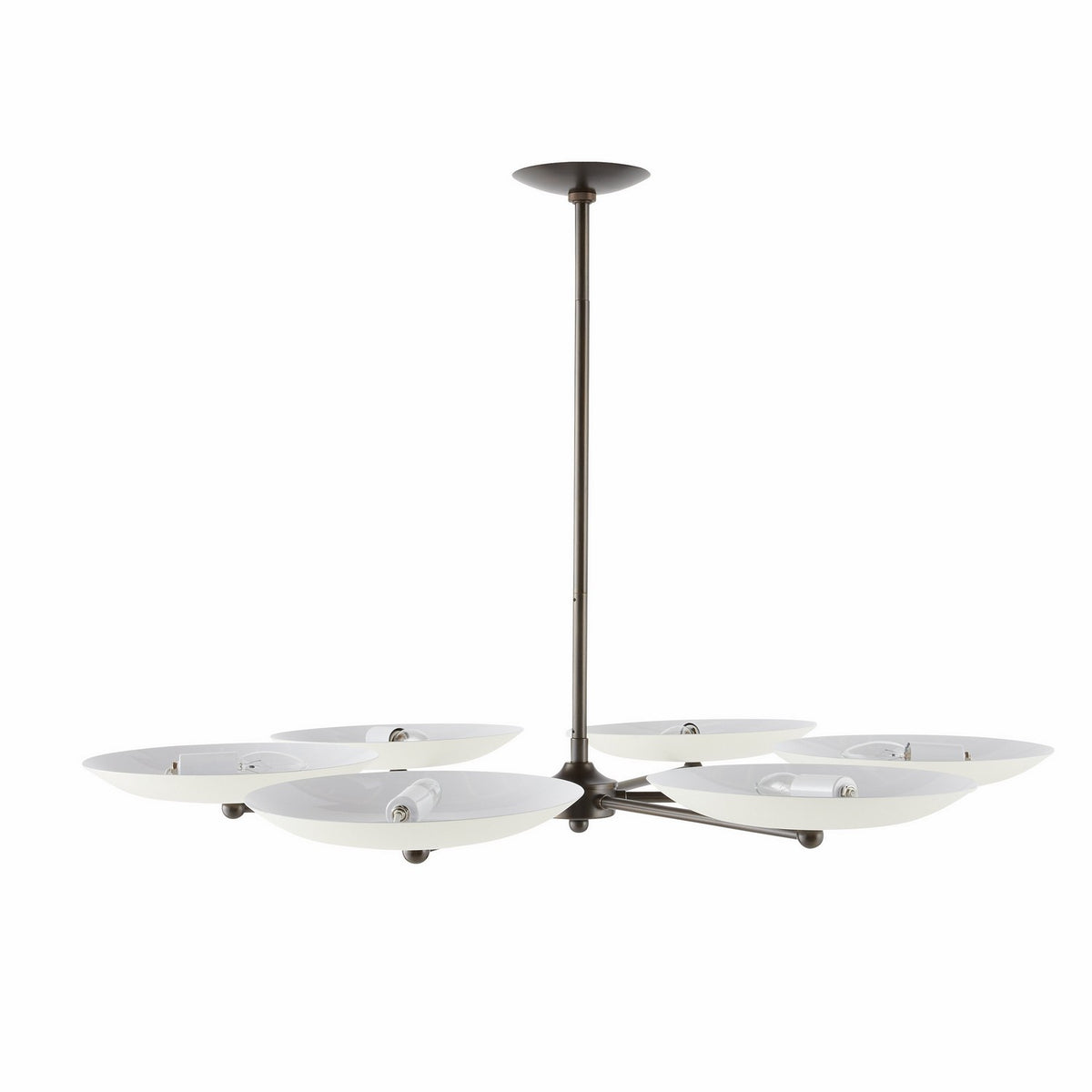 Arteriors DLC27 Griffith Six Chandelier in Bone / English Bronze
