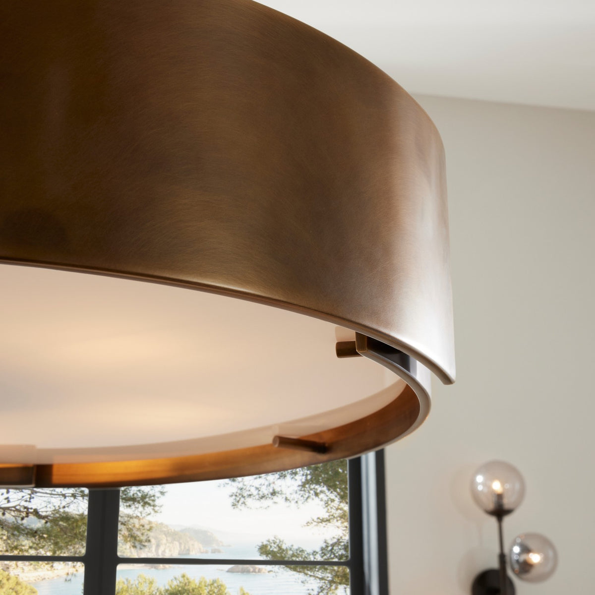 Arteriors DMC25 Dante Chandelier in Antique Brass / Frosted