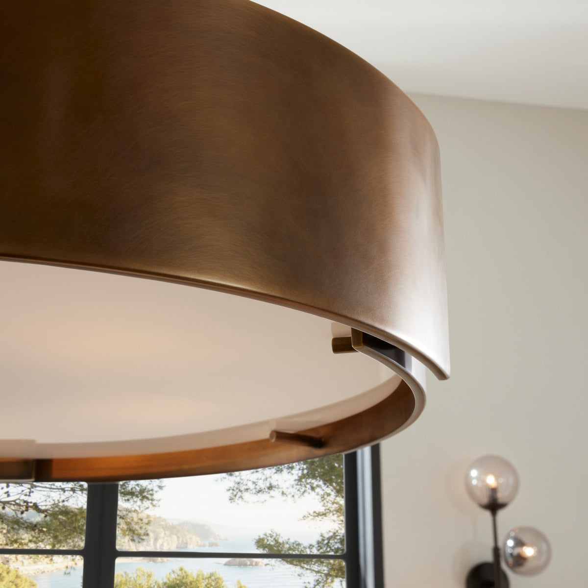 Arteriors DMC25 Dante Chandelier in Antique Brass / Frosted