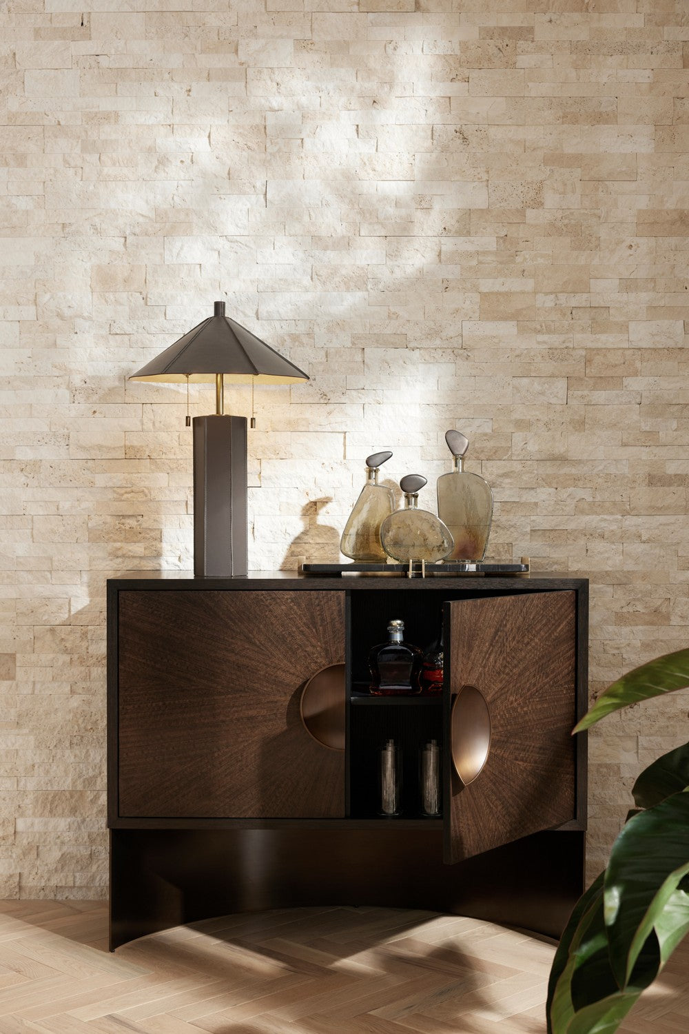 Arteriors FNS14 John Low Cabinet in Brindle/Sable/Antique Brass